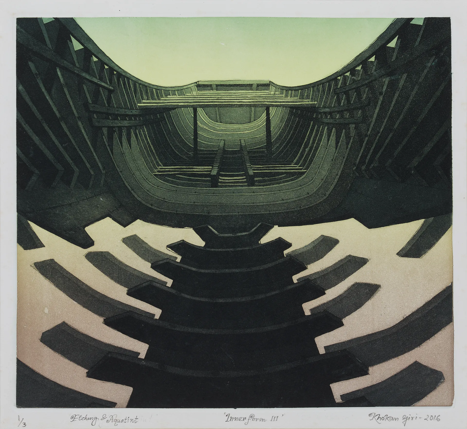 Inner form III by Khokan Giri - Etching & aquatint
