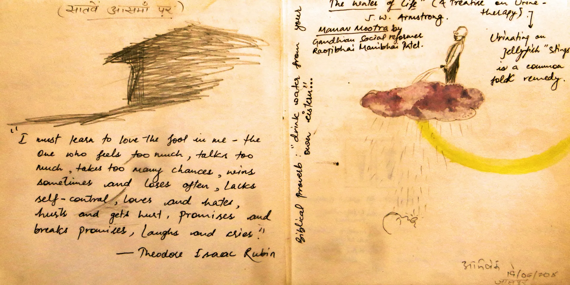 Pages from my diary, 33 by Abhishek Narayan Verma - Digitally developed from the original and archival print on paper