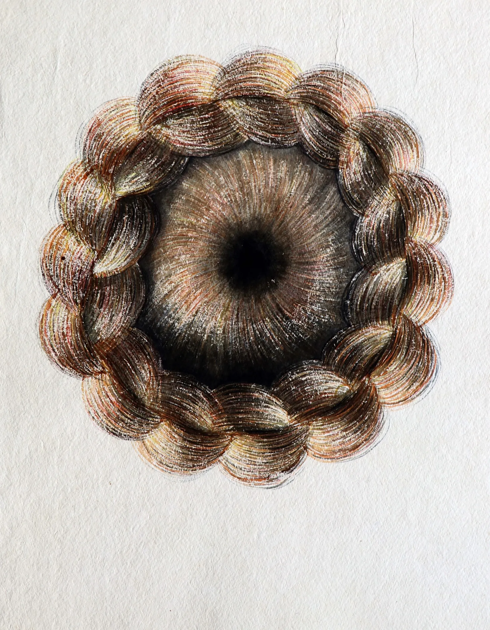 Fastened by Sangita Datta - Watercolor on acid-free handmade paper