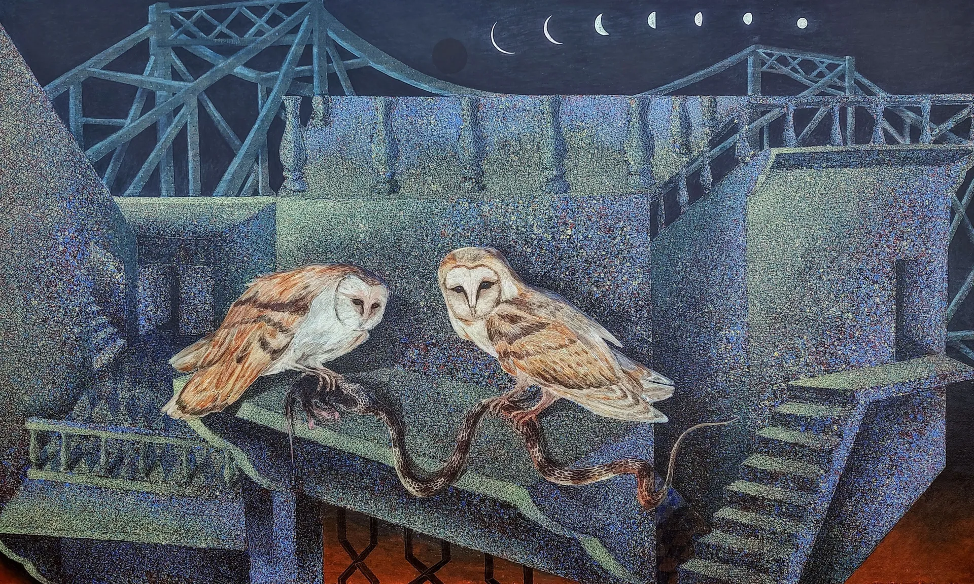The hunt by Anish Nandy - Acrylic on canvas 