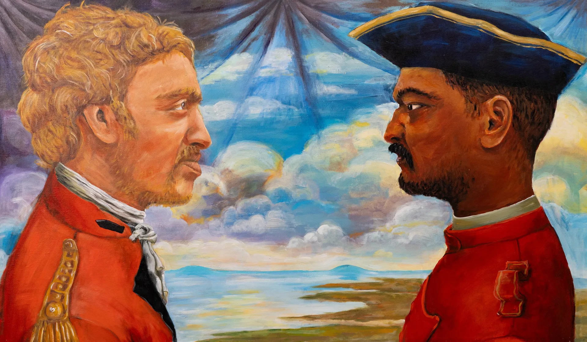 Conversation by Sreeju Radhakrishnan - Acrylic on canvas
