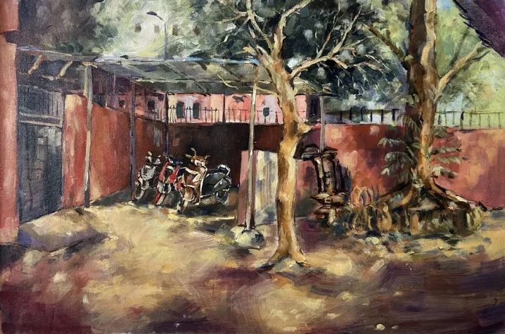 Summer rays by Tushar Tanwar - Acrylic on canvas