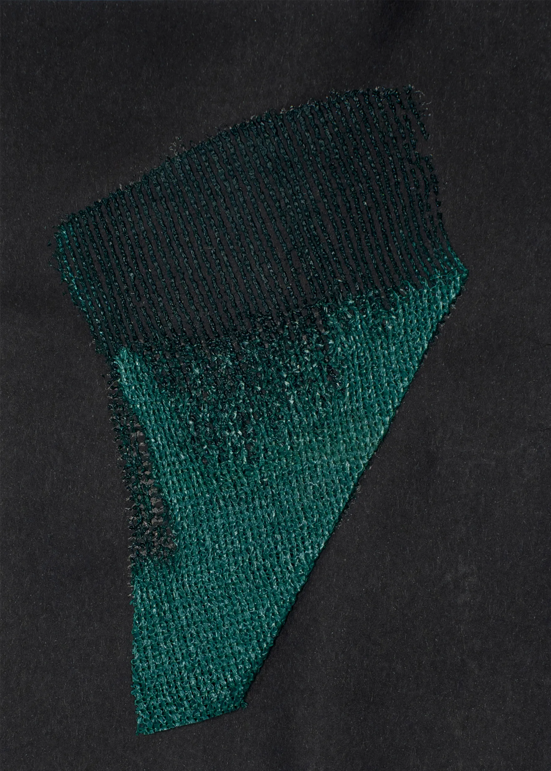 Fold #19, 13 by Urvi Sethna - Green net on paper