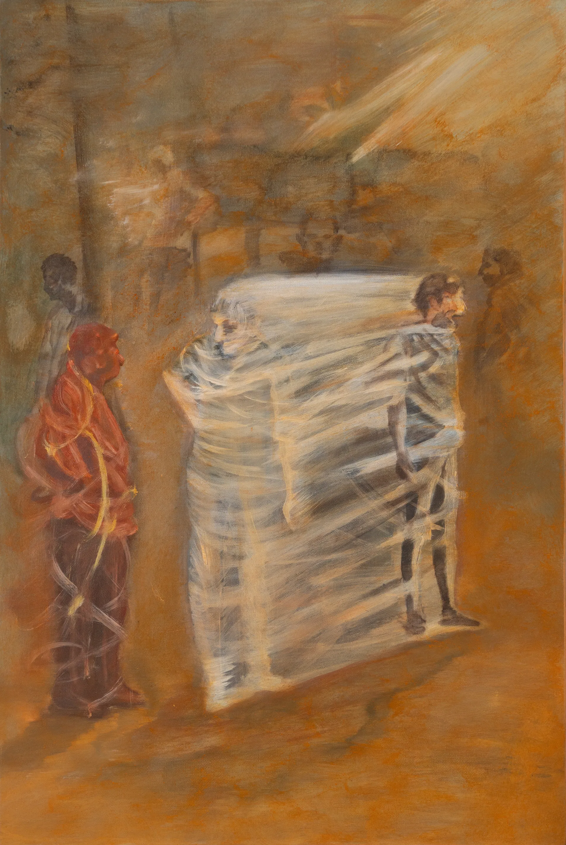 Bodies in space - I by Ritesh Khowal - Acrylic on canvas