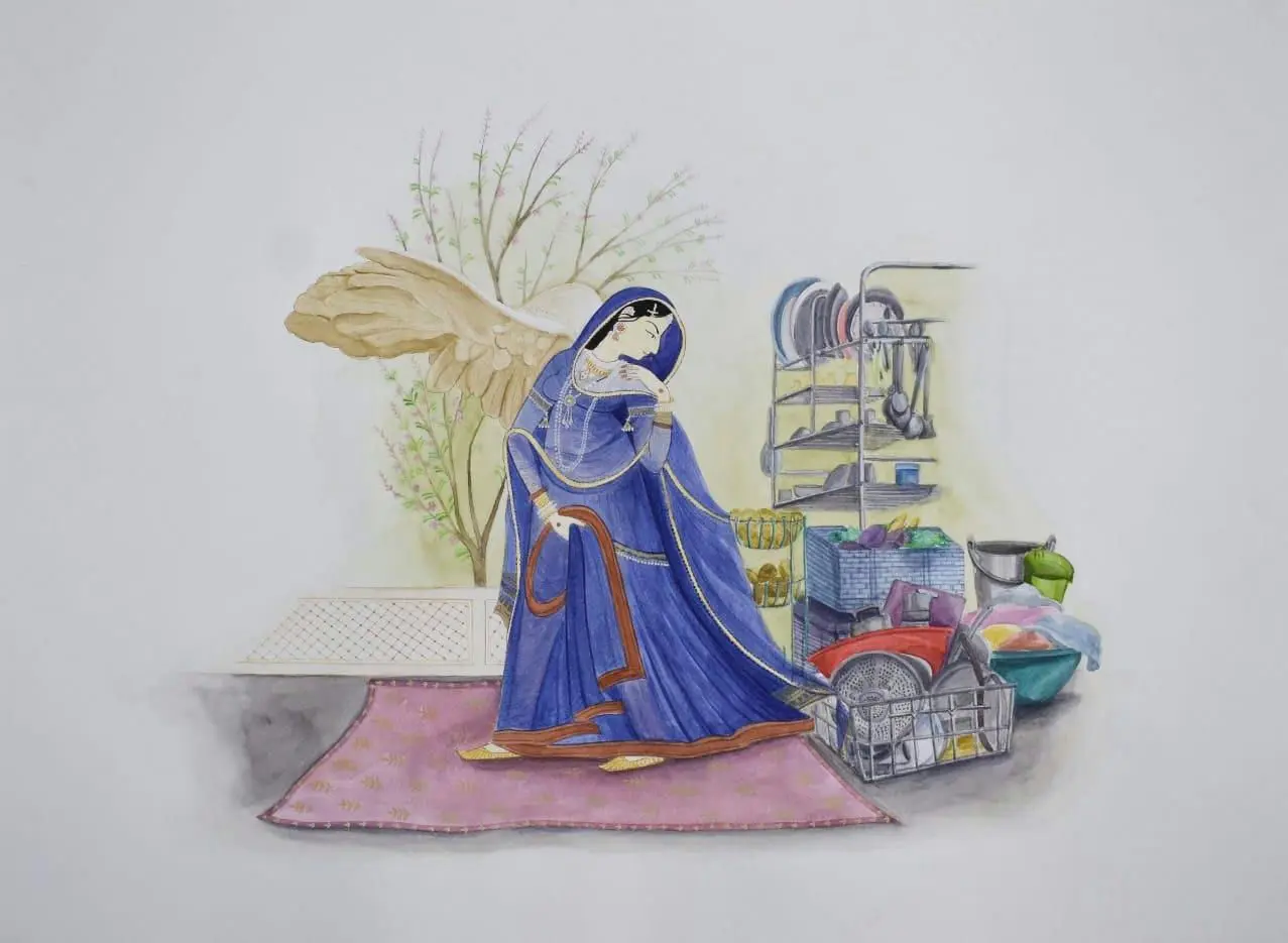 उड़ान (Udaan) by Sumaiya Sirin - Watercolor on paper