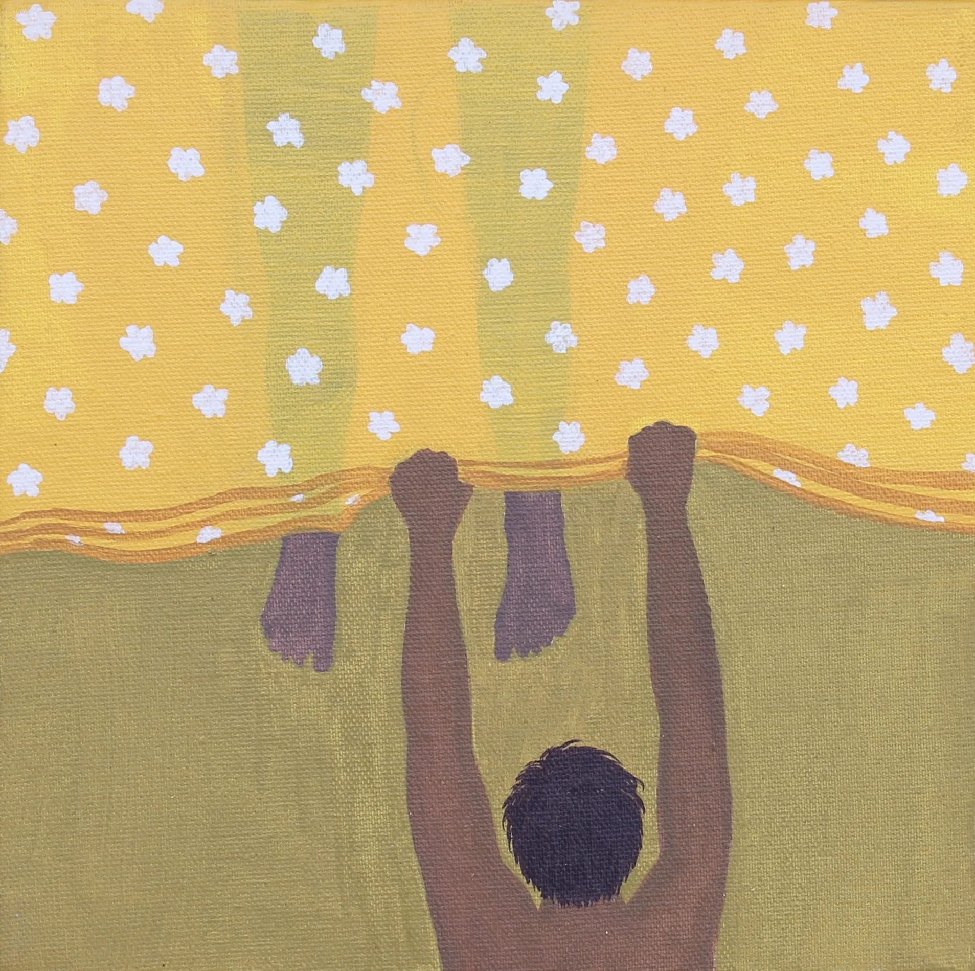 Beneath the gaze, 13 by Moni Kumari - Acrylic on canvas