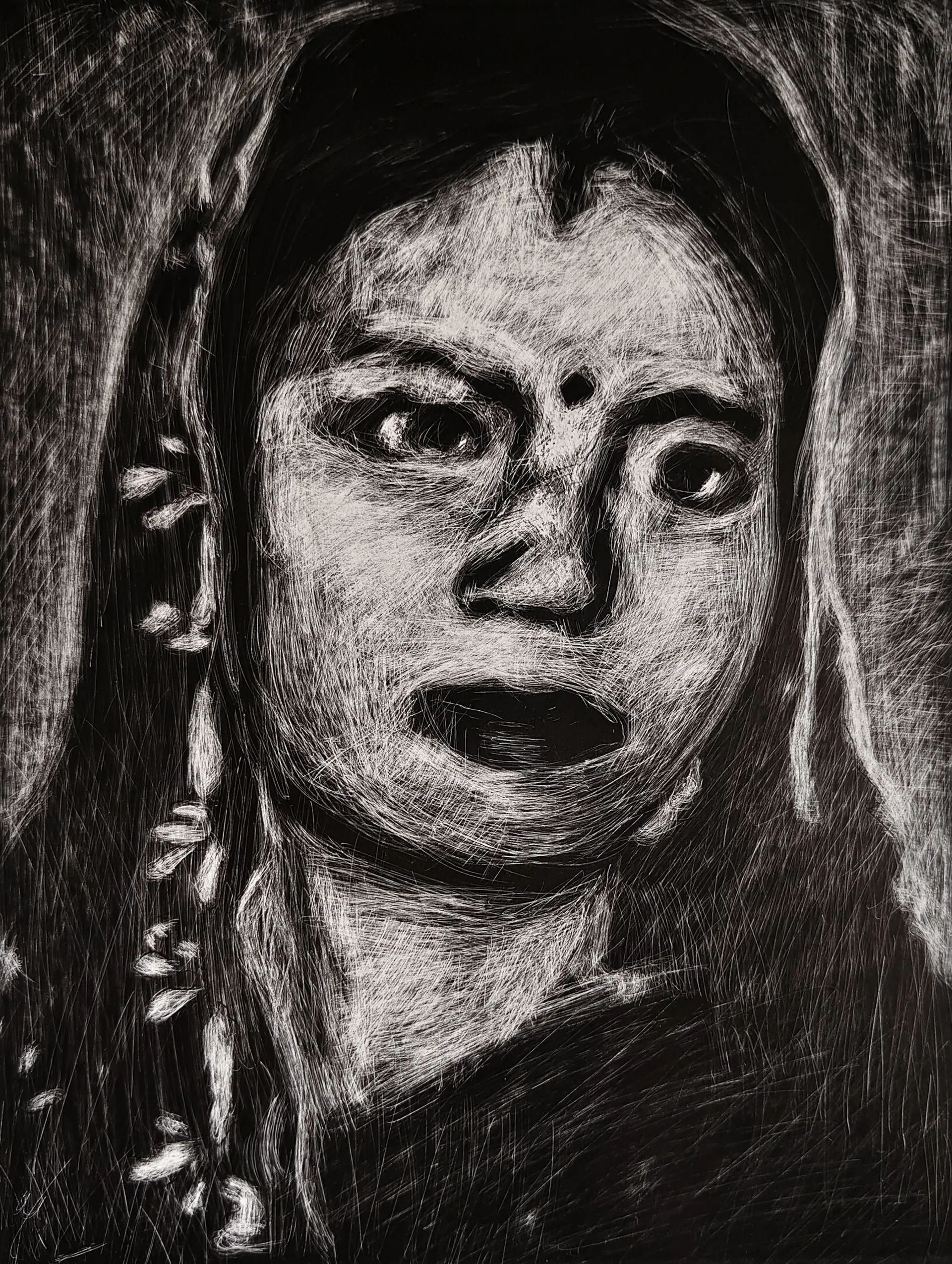 Presence of absence, 7 by Akartha Halder - Laser print on paper