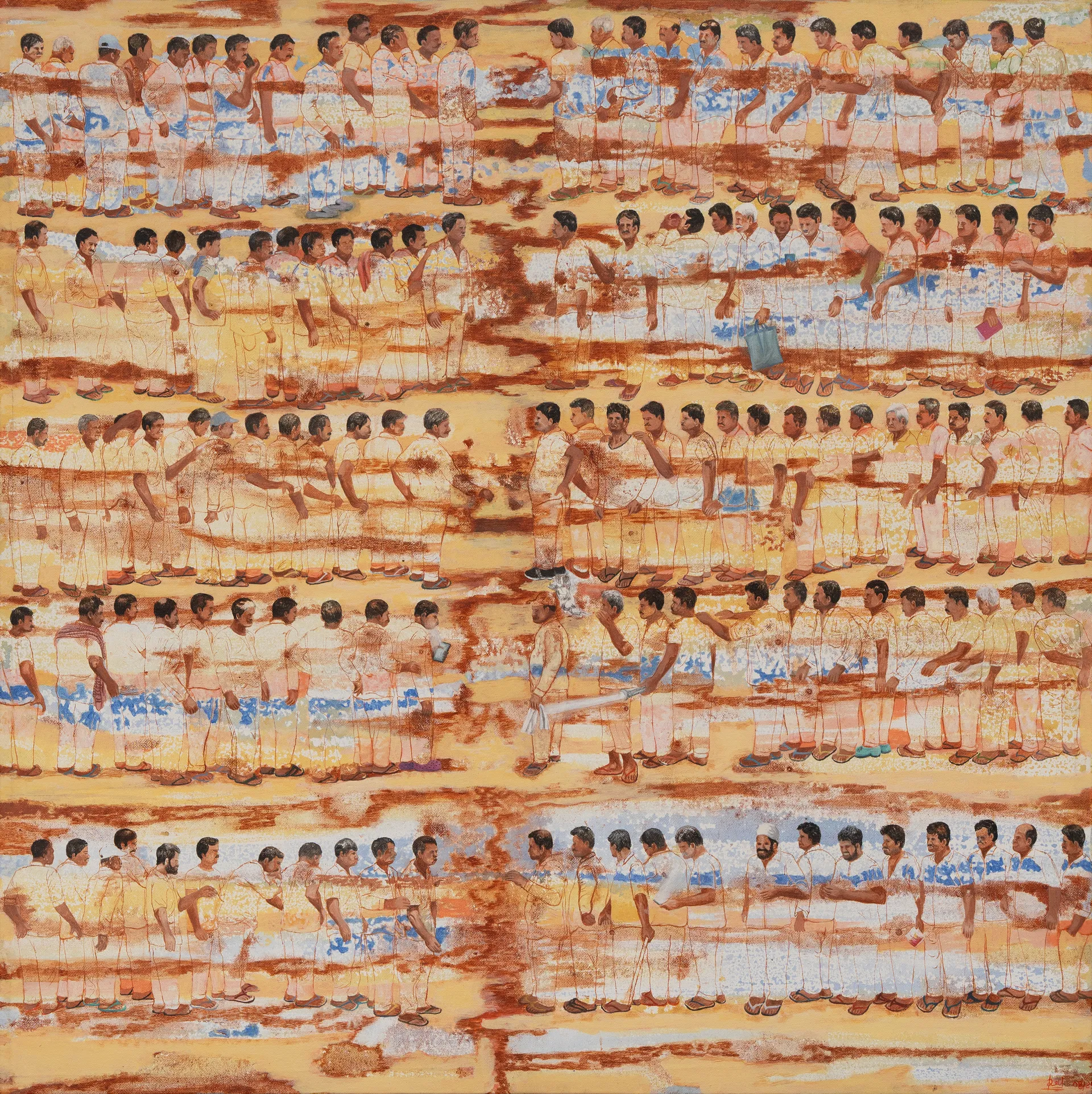Untitled  by Raju Baraiya - Mixed media on canvas
