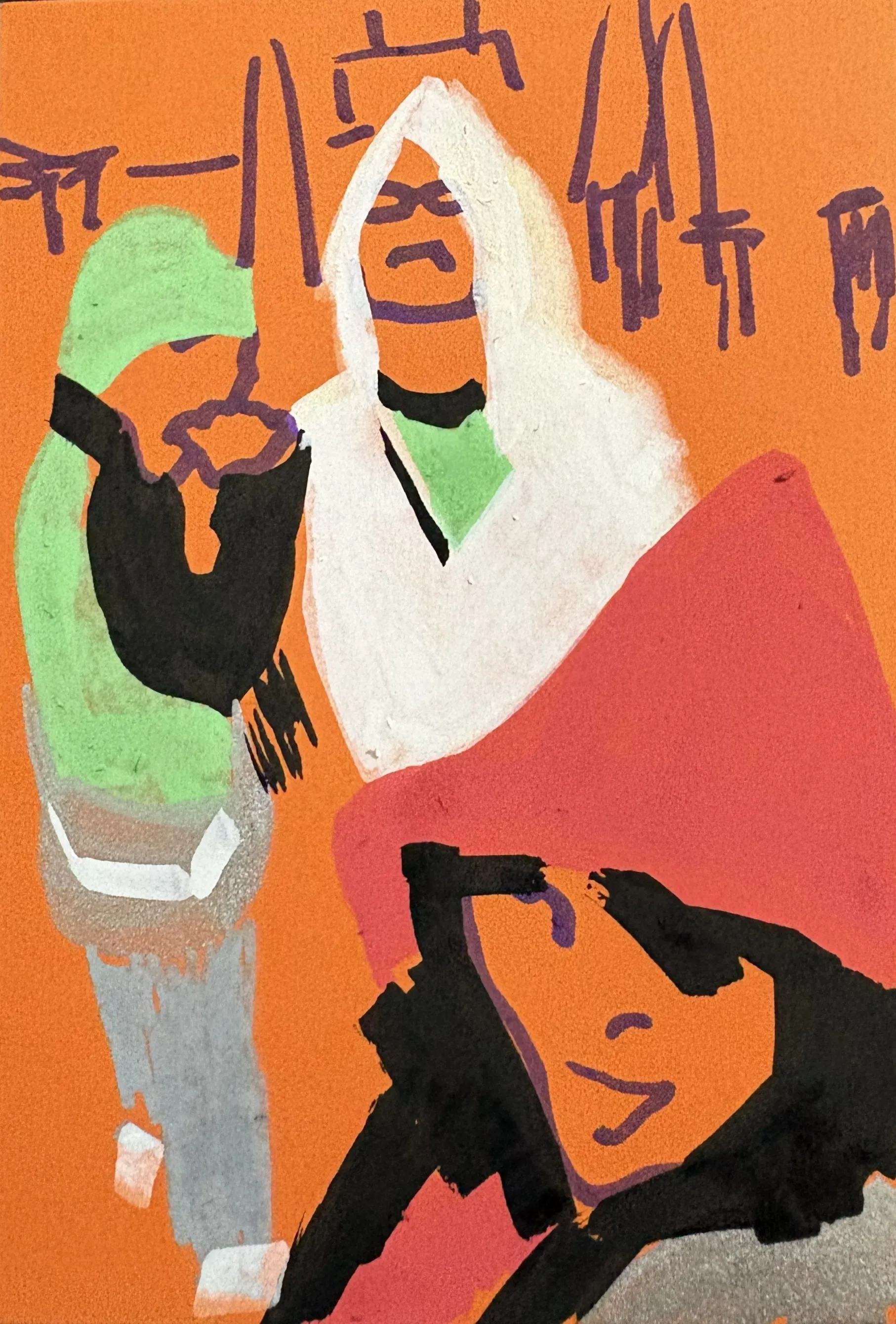 Dhai kilo maut by Akshit Satyarthi - Acrylic markers and pen on paper