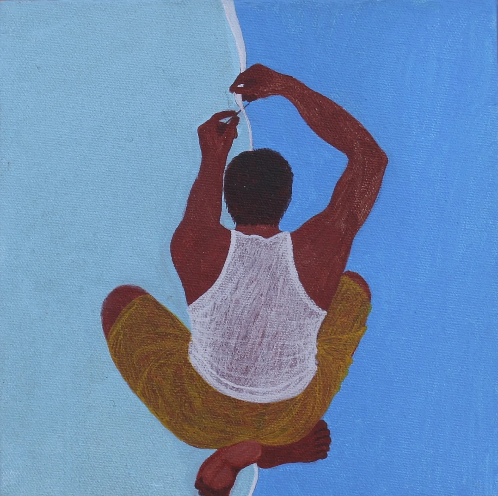 Beneath the gaze, 5 by Moni Kumari - Acrylic on canvas