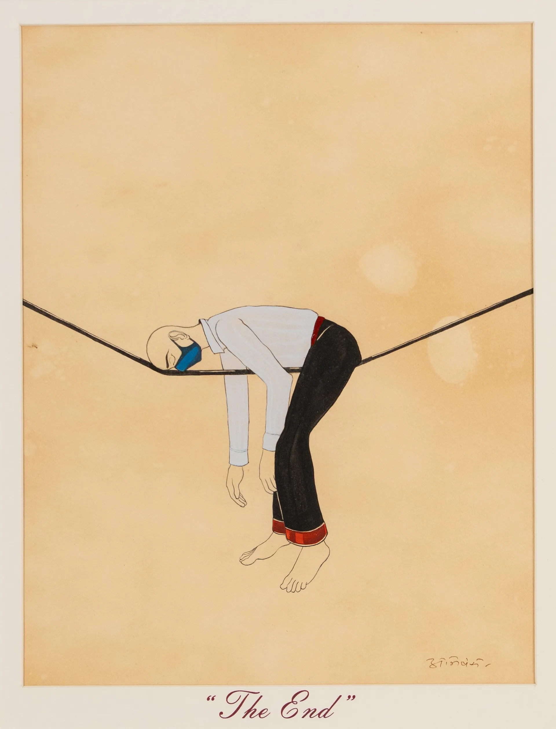 Funambulist: story of a dynamic equilibrium 16 (set of 16) by Abhishek Narayan Verma - Gouache, screen print and tea toning on acid free paper