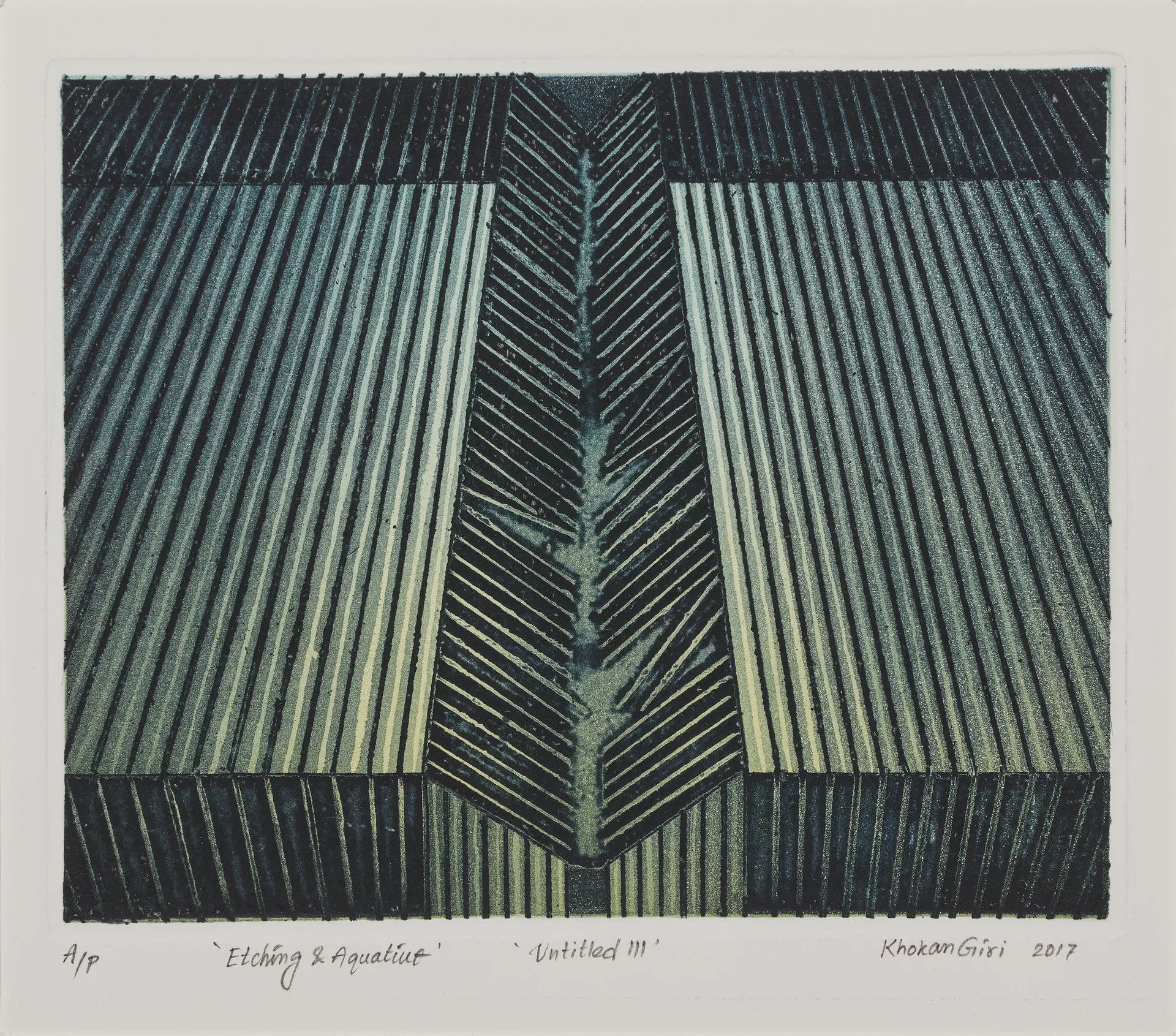 Untitled I by Khokan Giri - Etching & aquatint
