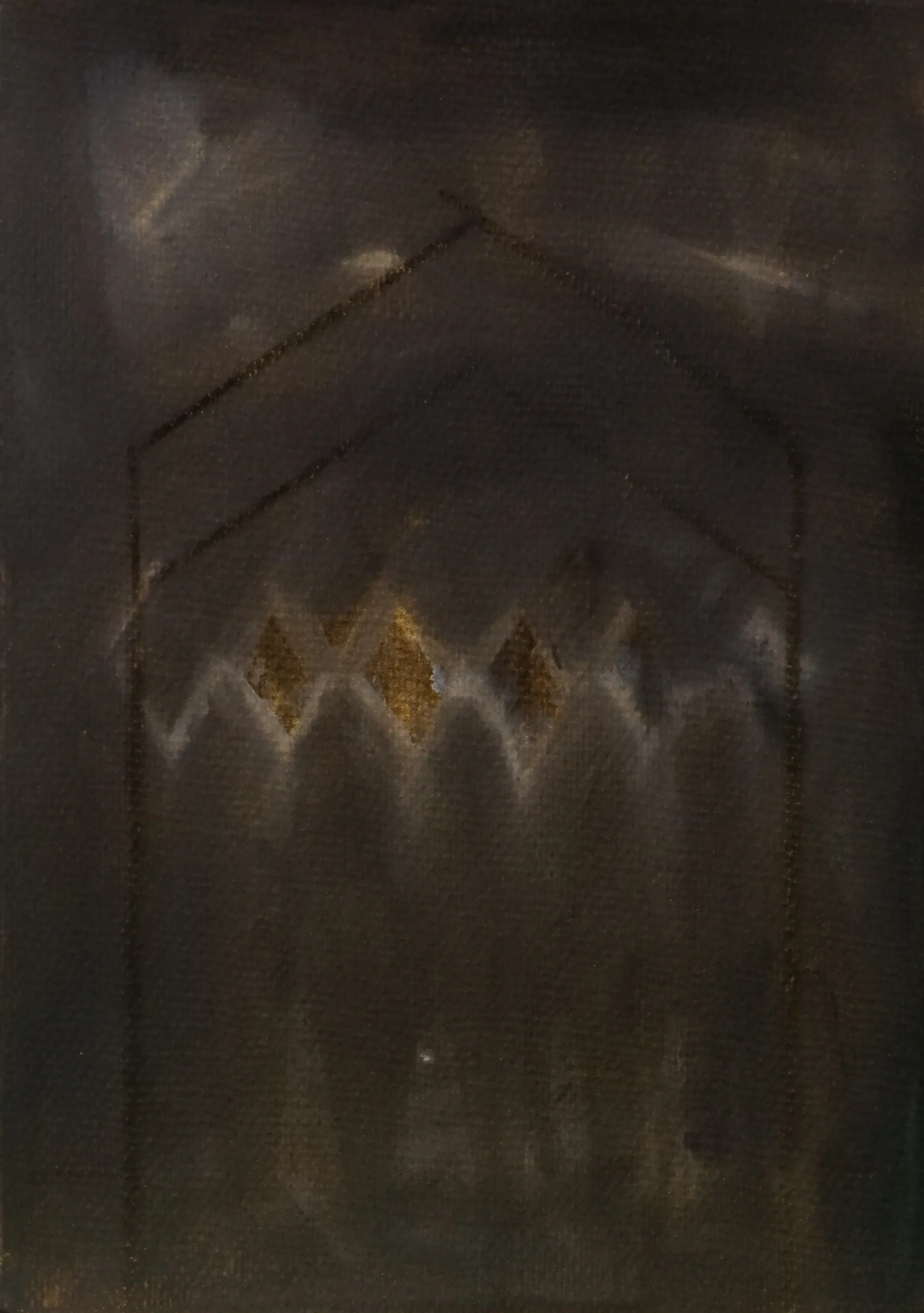 Untitled by Kshetrimayum Gopinath Singh - Watercolor and charcoal on paper