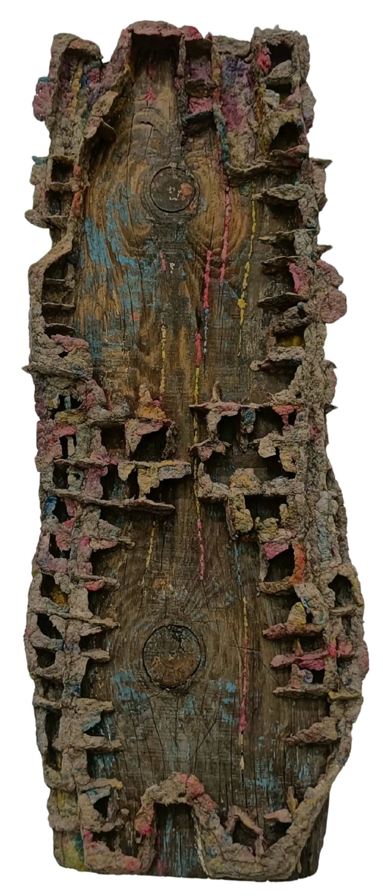 Untitled by Urgain Zawa - Wood, paper-mâché, and color pigment