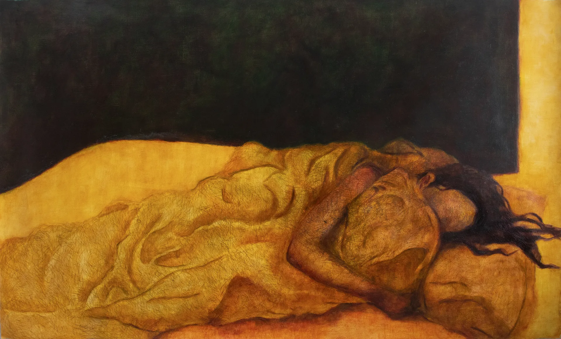 At rest I by Riyanka Das - Oil on paper
