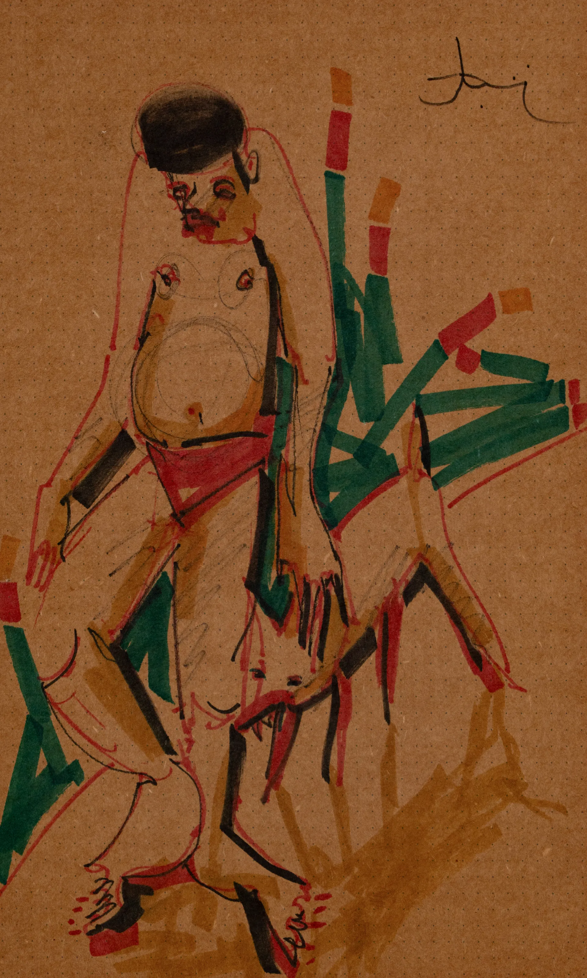 Walk in the park by Aditiya Singh - Ink on paper