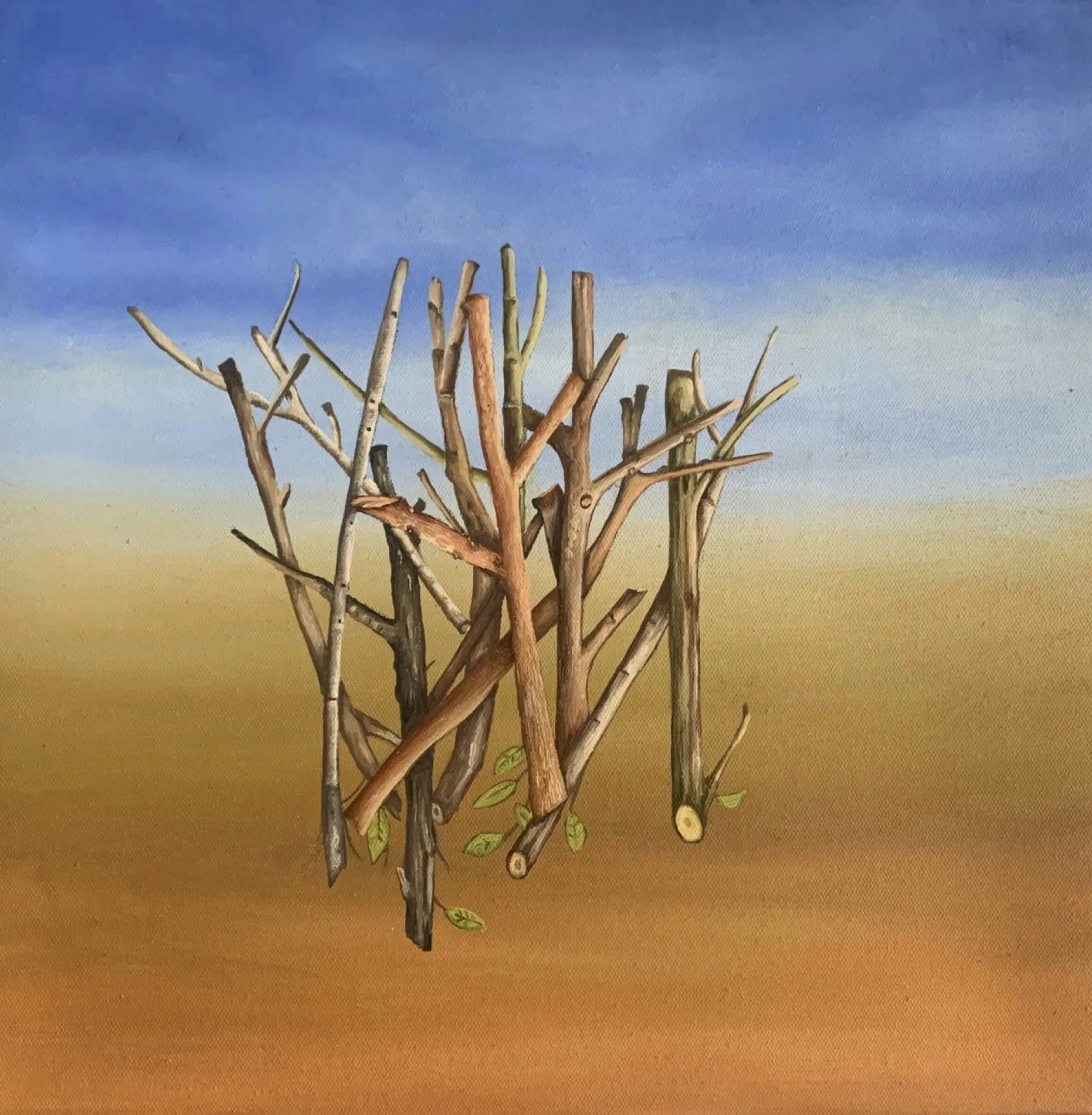 Interaction by Sarika Mehta - Oil on canvas