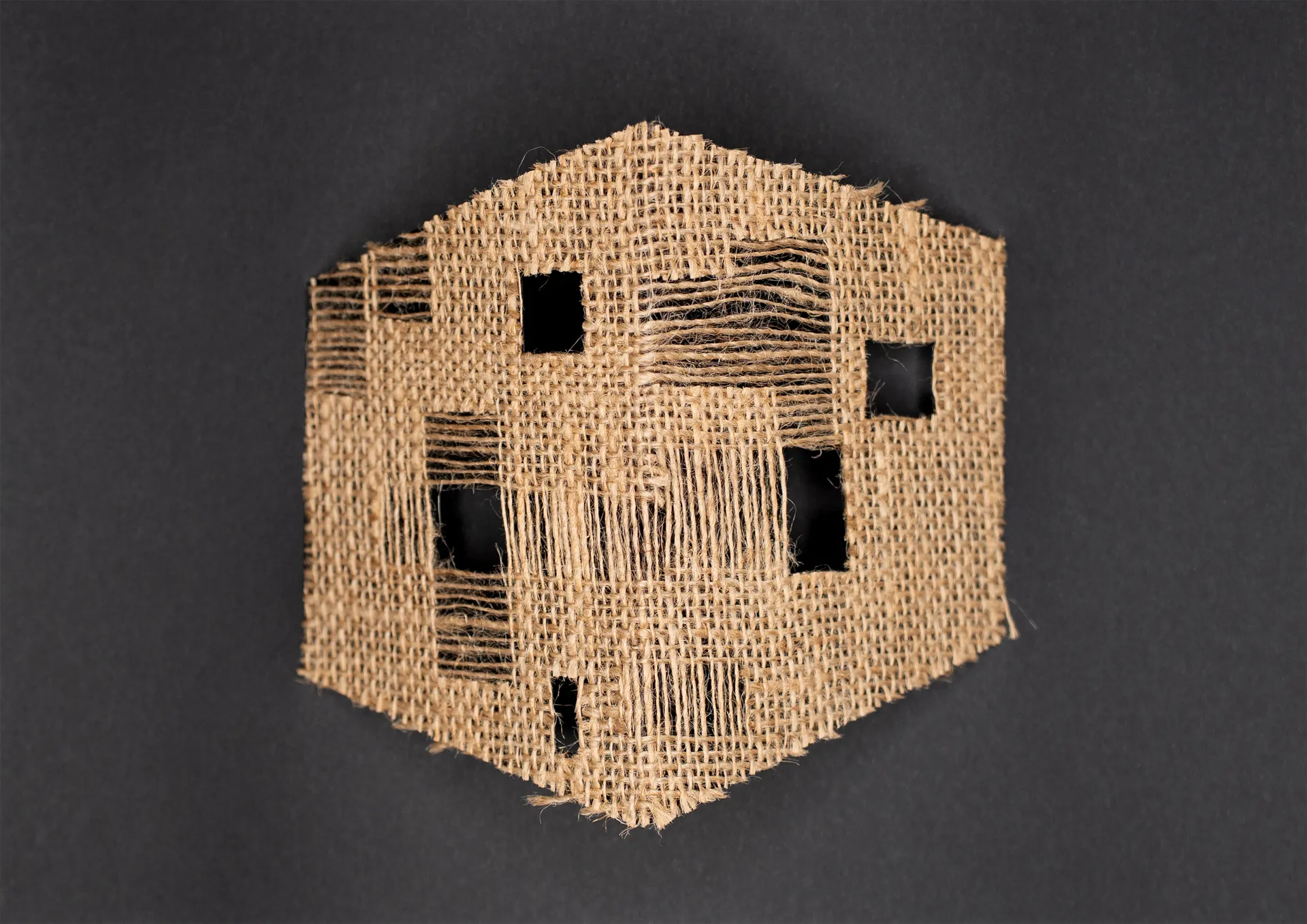 Fold #18, 6 by Urvi Sethna - Jute fabric on paper