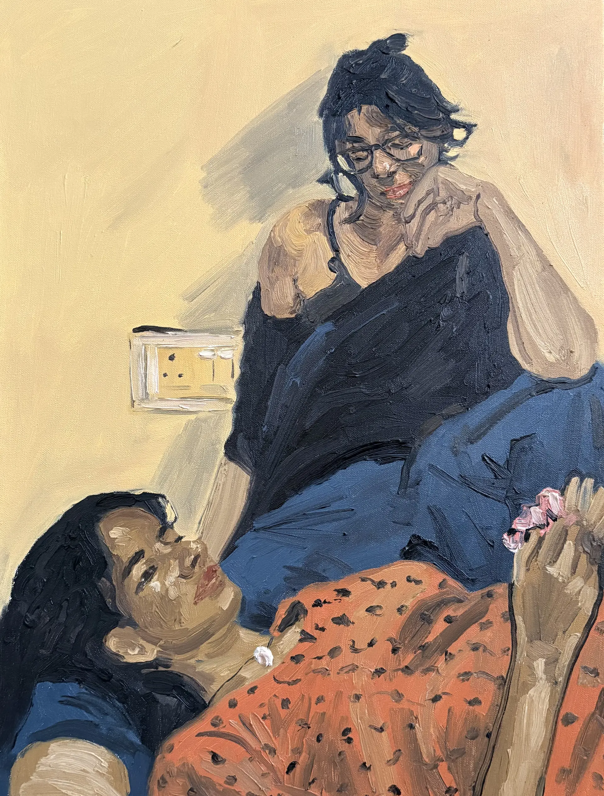 What's on your mind by Akshit Satyarthi - Oil on canvas