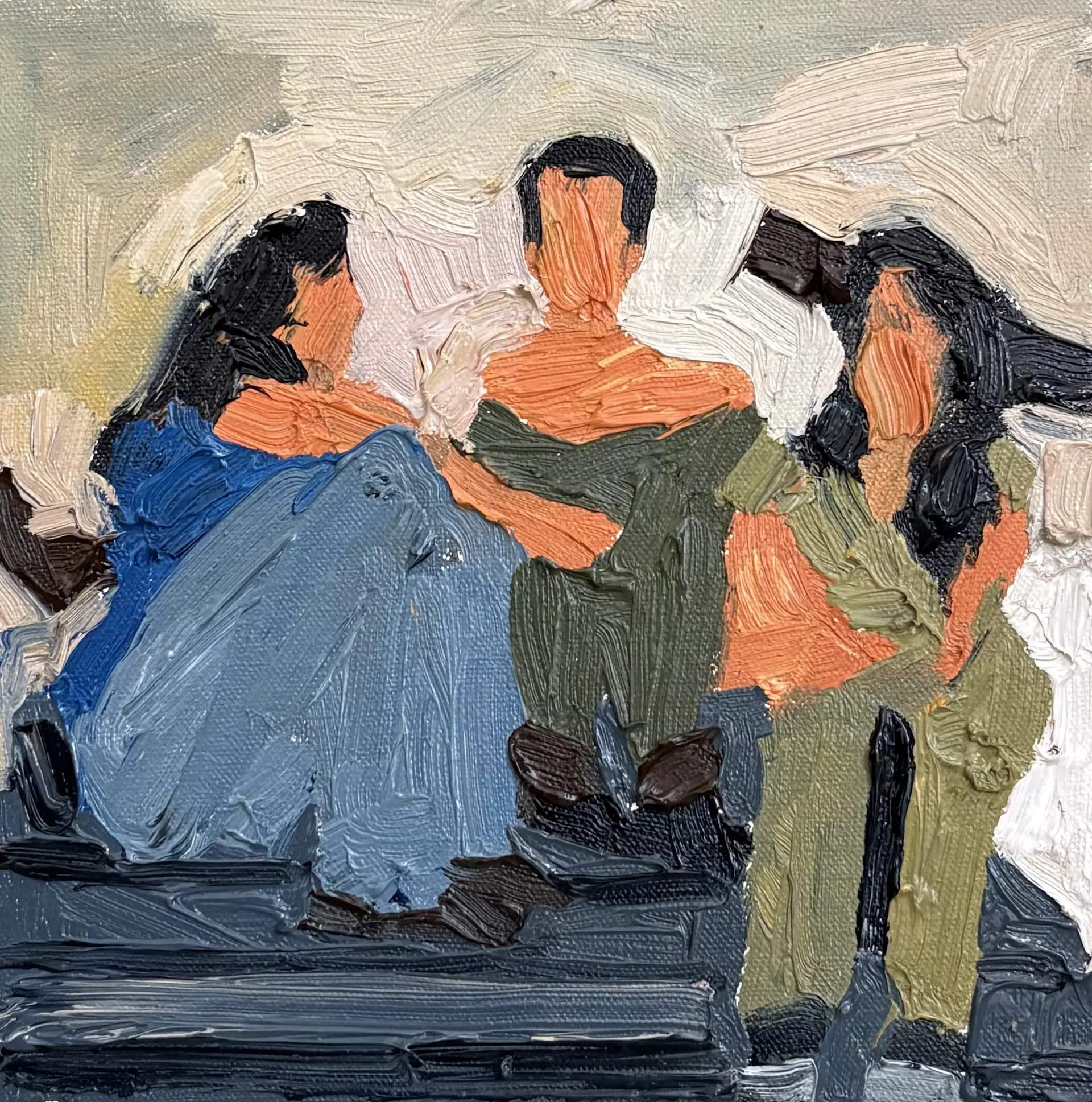 Kya baat kar rahe ho  by Akshit Satyarthi - Oil on canvas