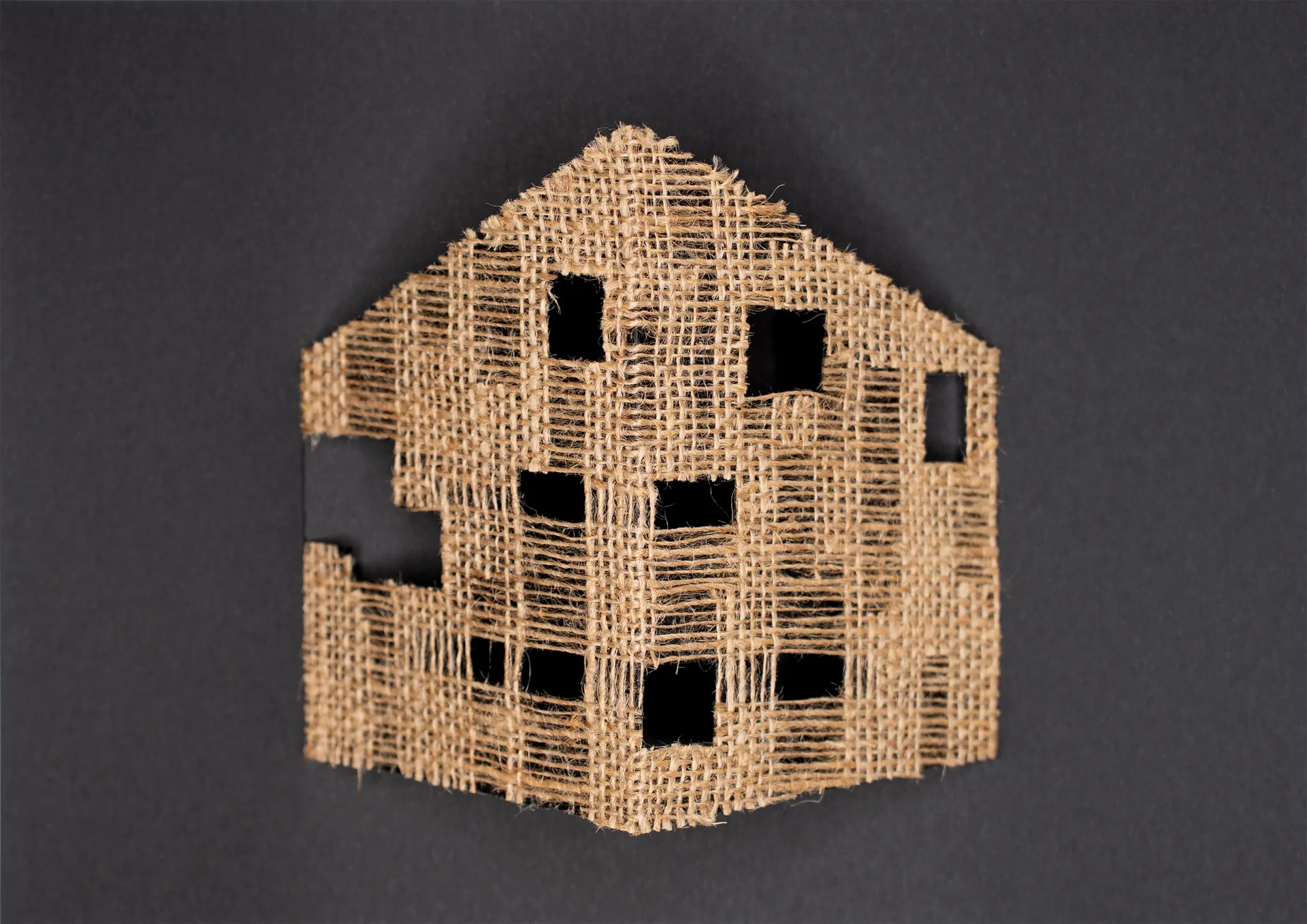 Fold #18, 13 by Urvi Sethna - Jute fabric on paper
