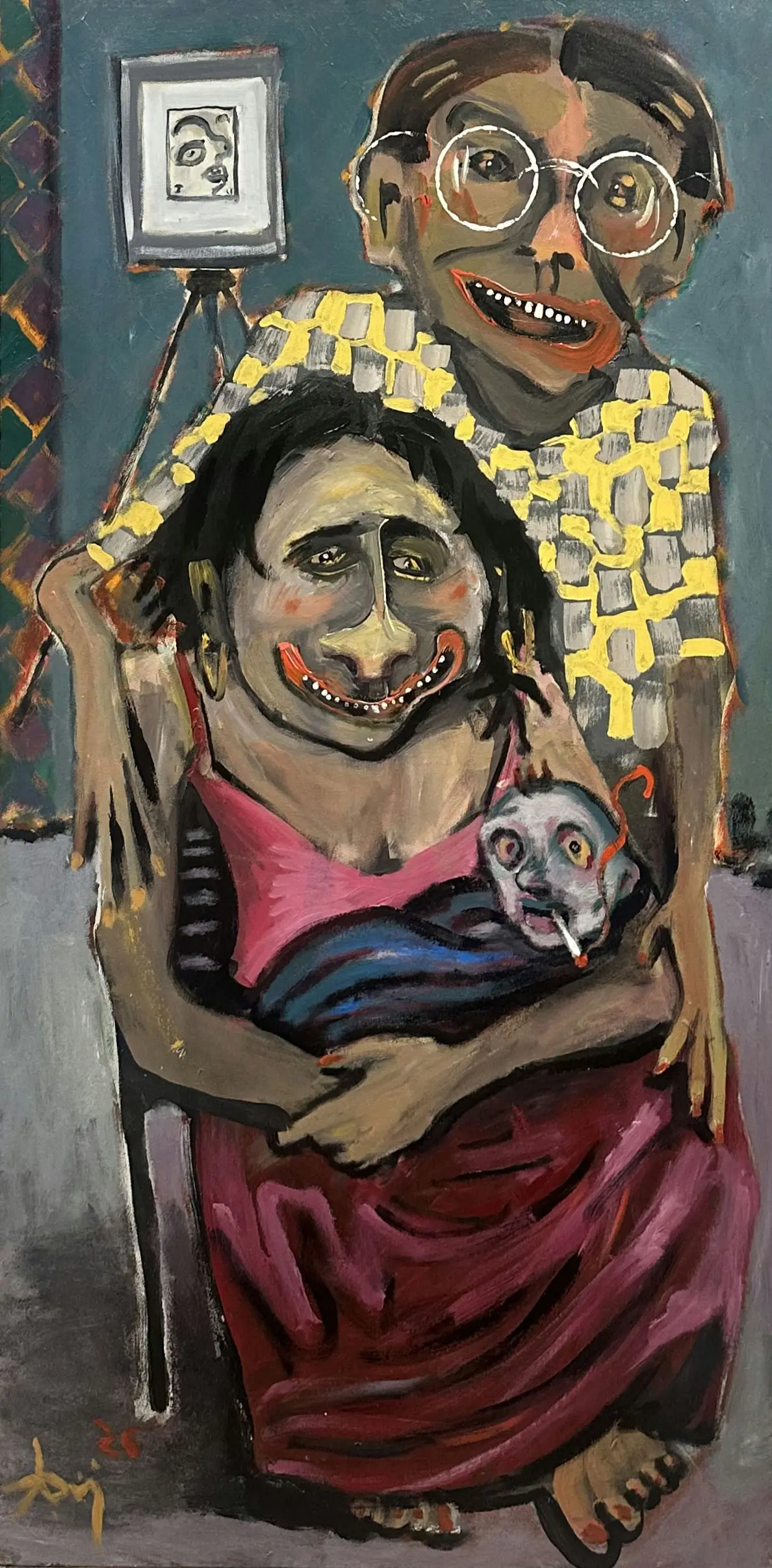 Old born baby by Aditiya Singh - Acrylic on canvas