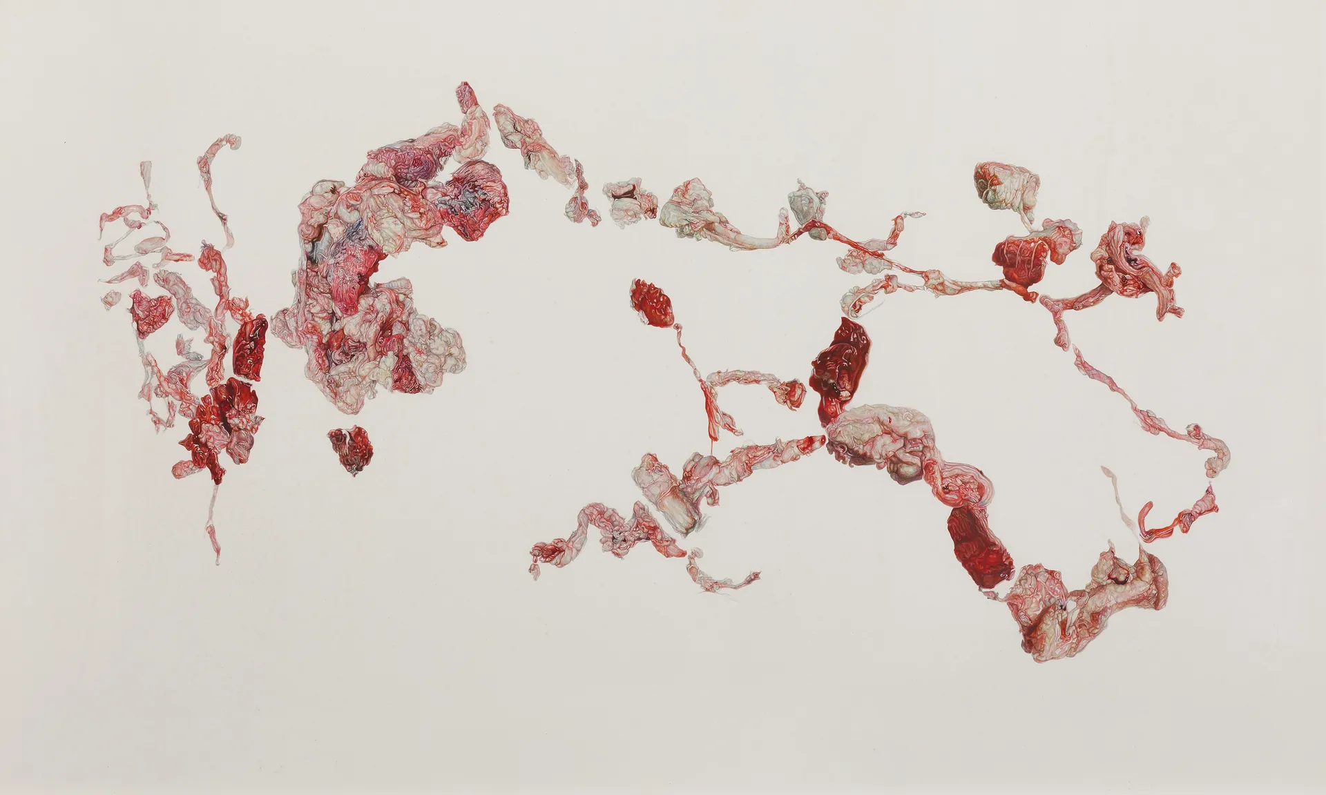 Their quivering breaths sprouted gossip at every turn by Nabanita Guha - Watercolor on Fabriano paper