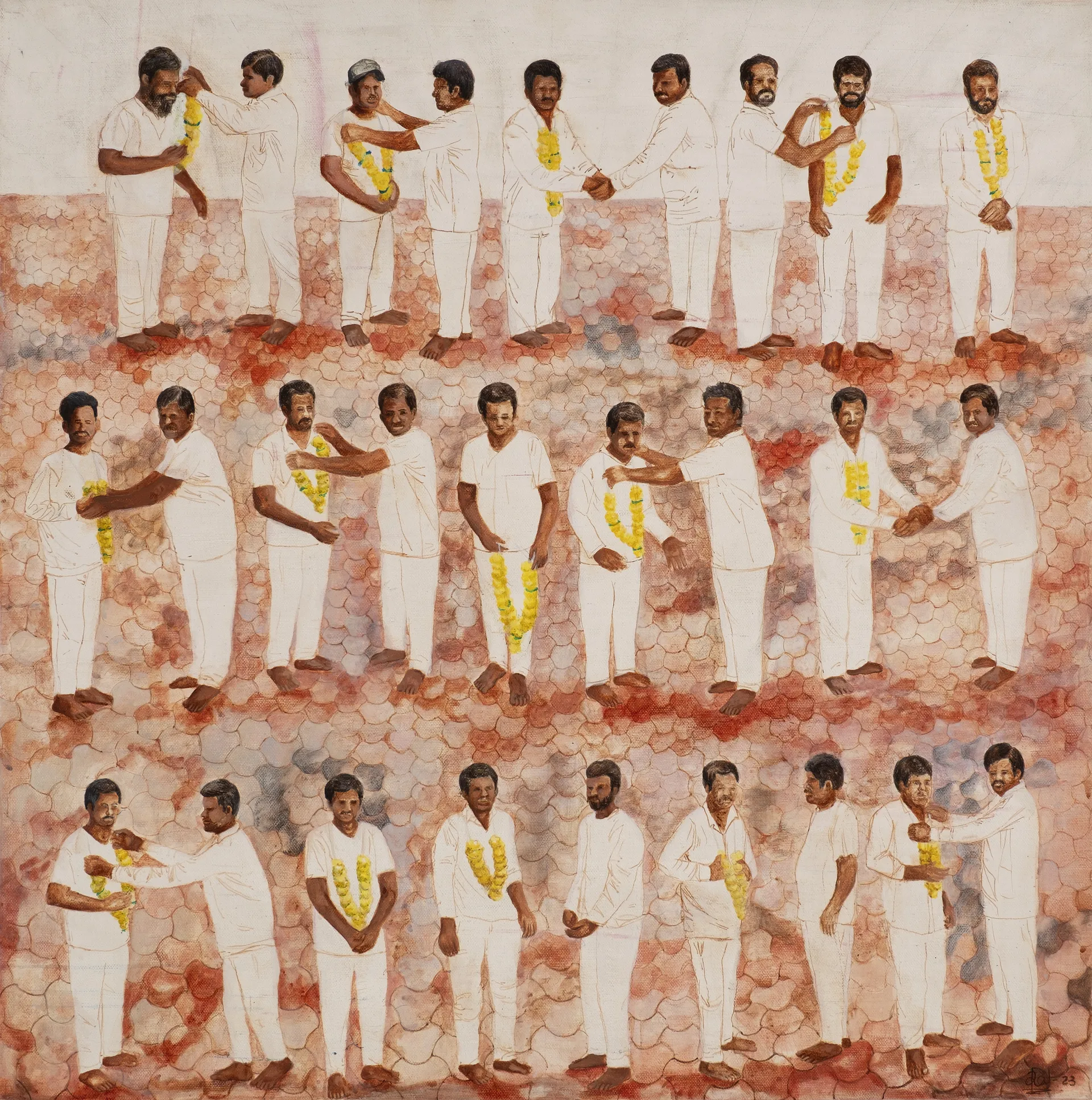 The esteem by Raju Baraiya - Mixed media on canvas