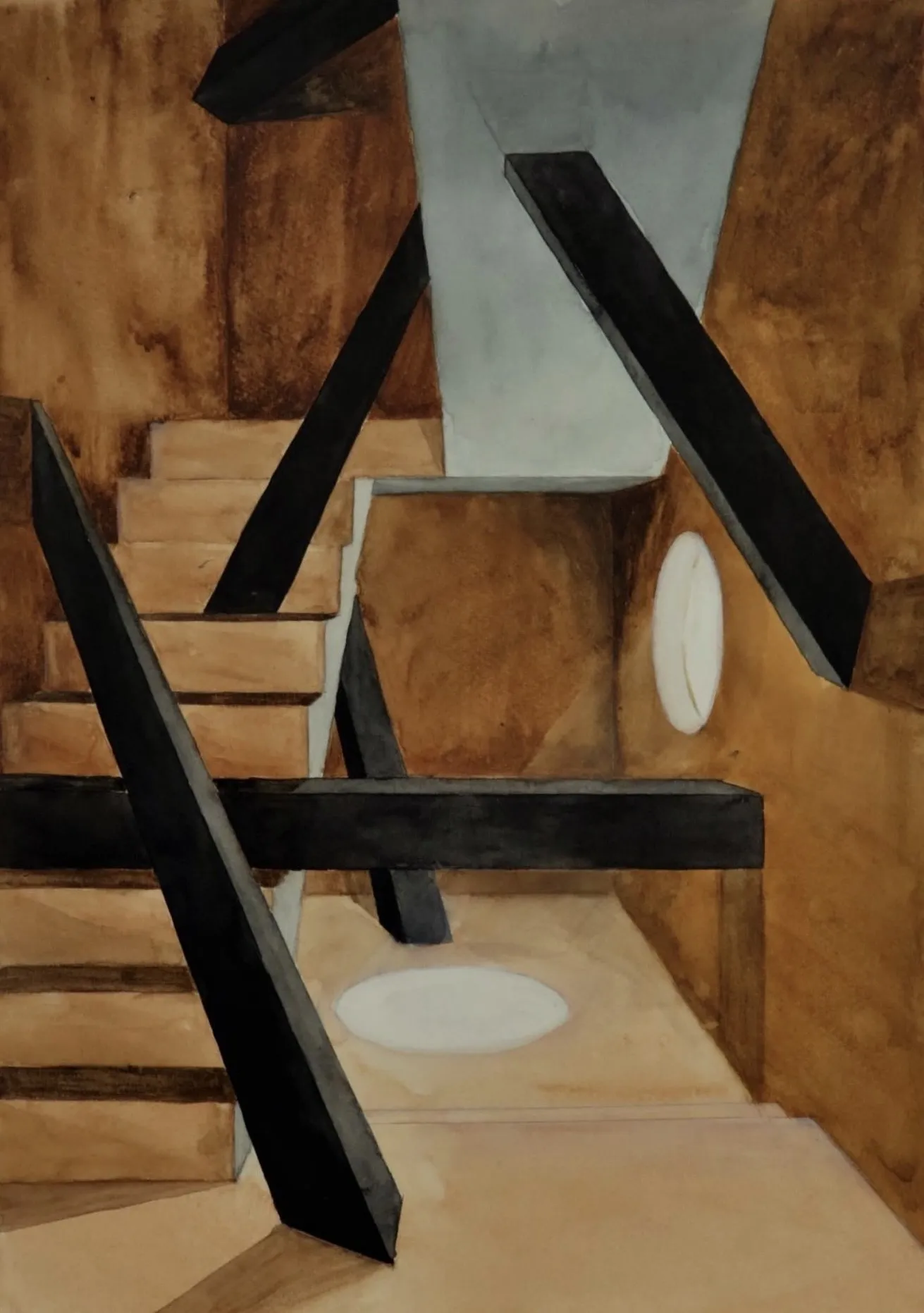 Untitled by Yallaling Chalawadi - Watercolor on paper