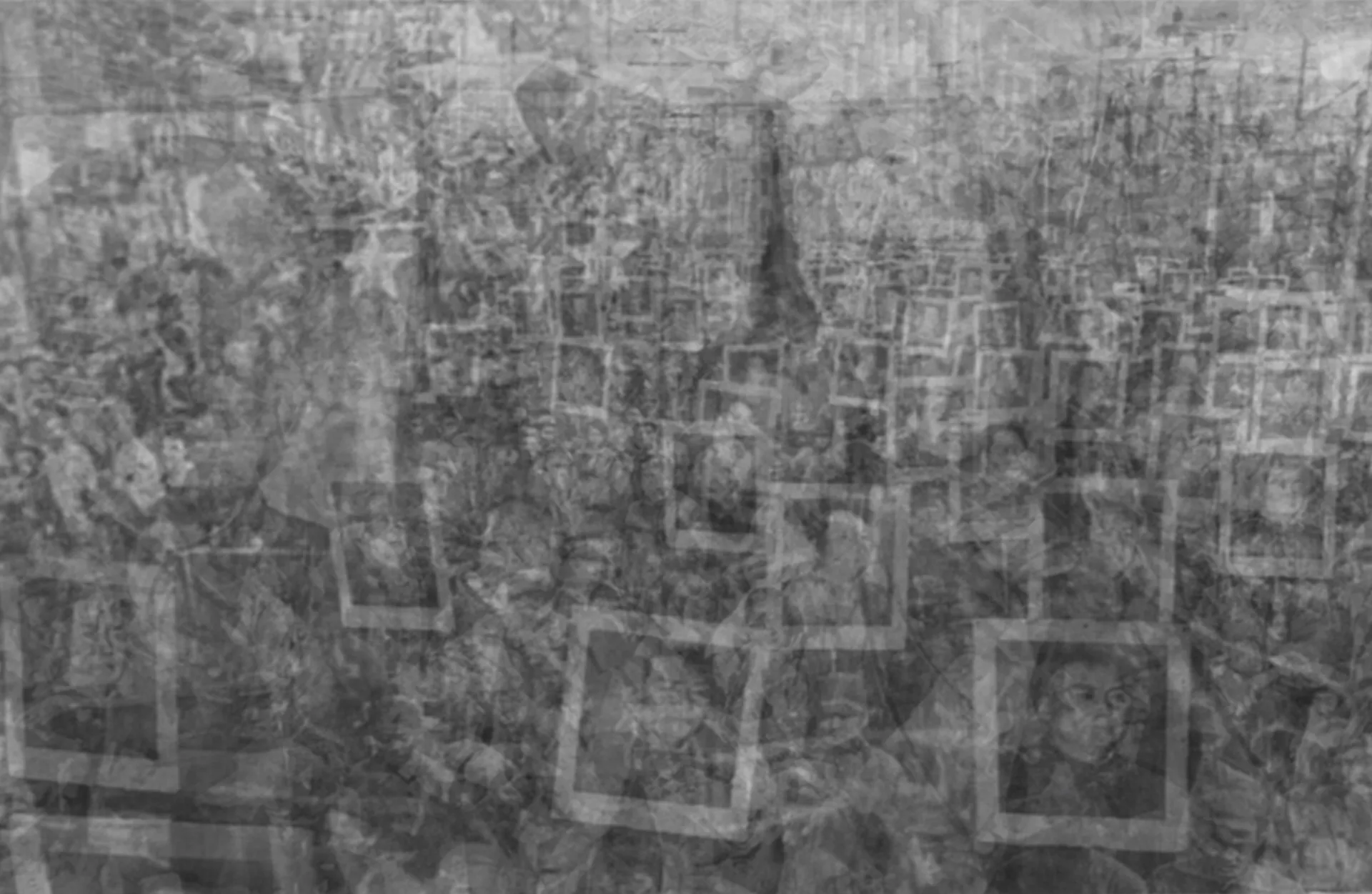 The Chinese Communist revolution by Boris Colin Alphonse - Opacity photocollage, 29 archival photographs overlapped with varying opacity, archival print on Hahnemühle paper