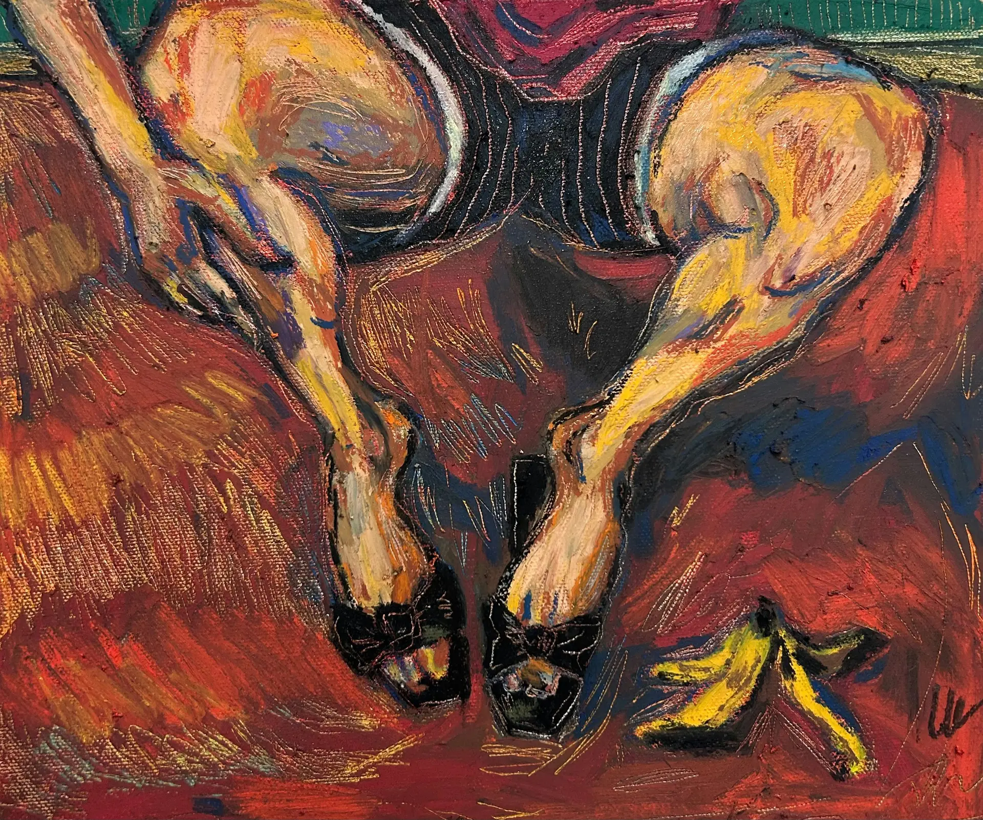 Feeling Bonita by Tushar Tanwar - Oil pastel on canvas