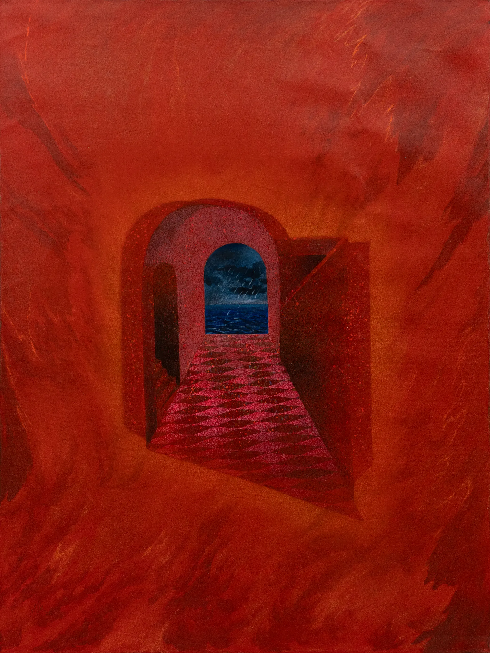 Tragedy II by Anish Nandy - Acrylic on canvas