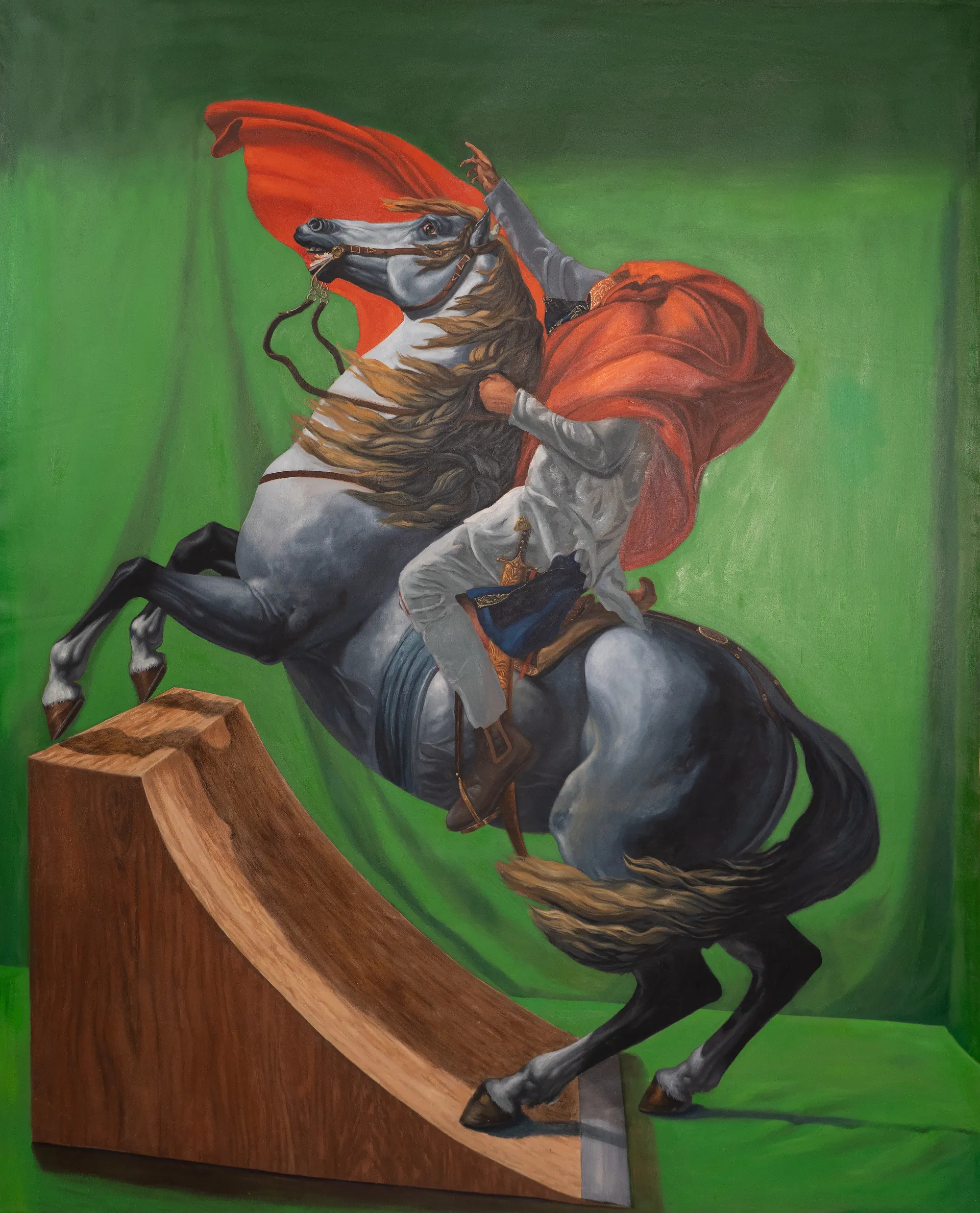 Headless napoleon by Parag Das - Oil on canvas