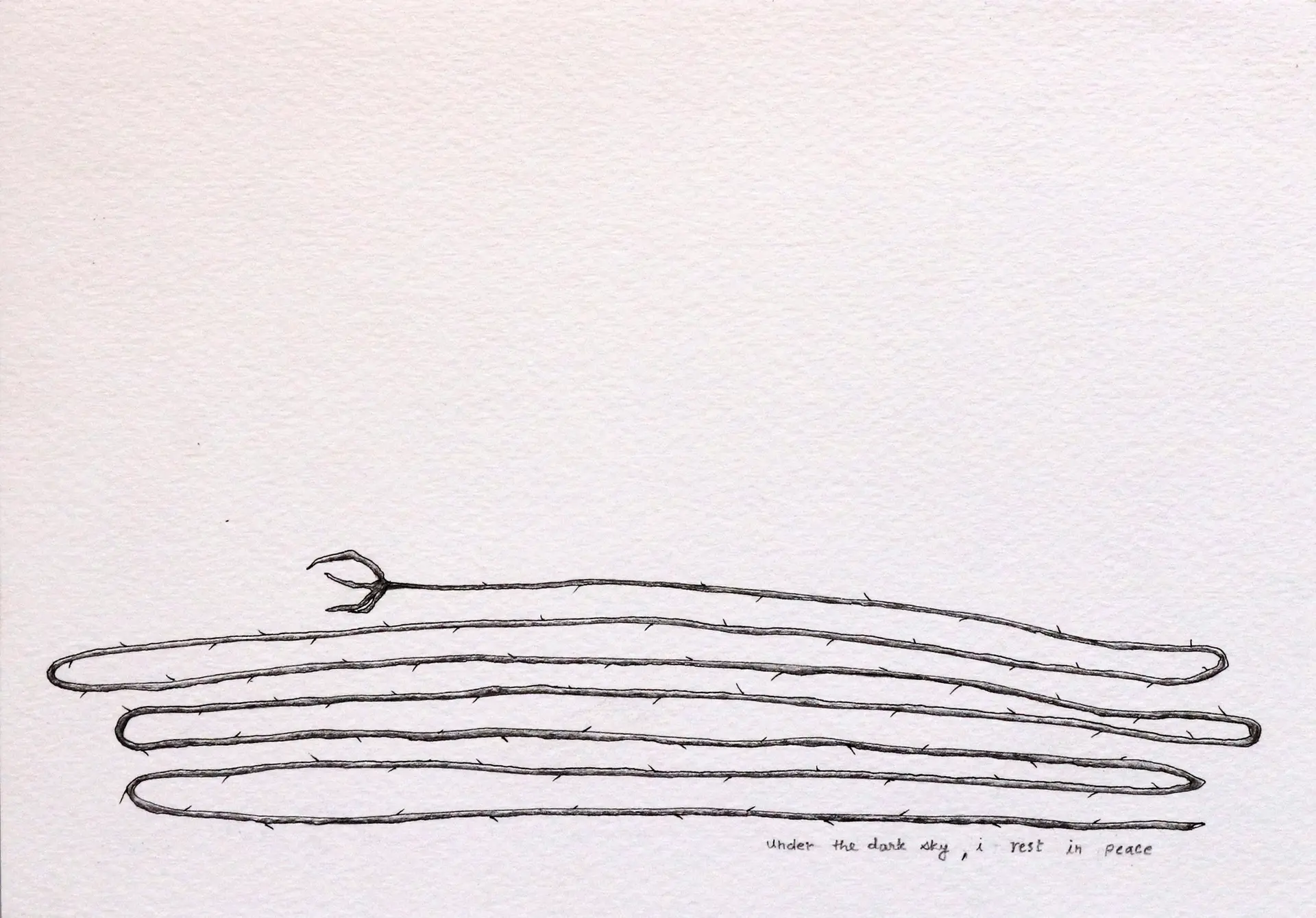 D-2, 4 by Preksha Tater - Pen and color on paper