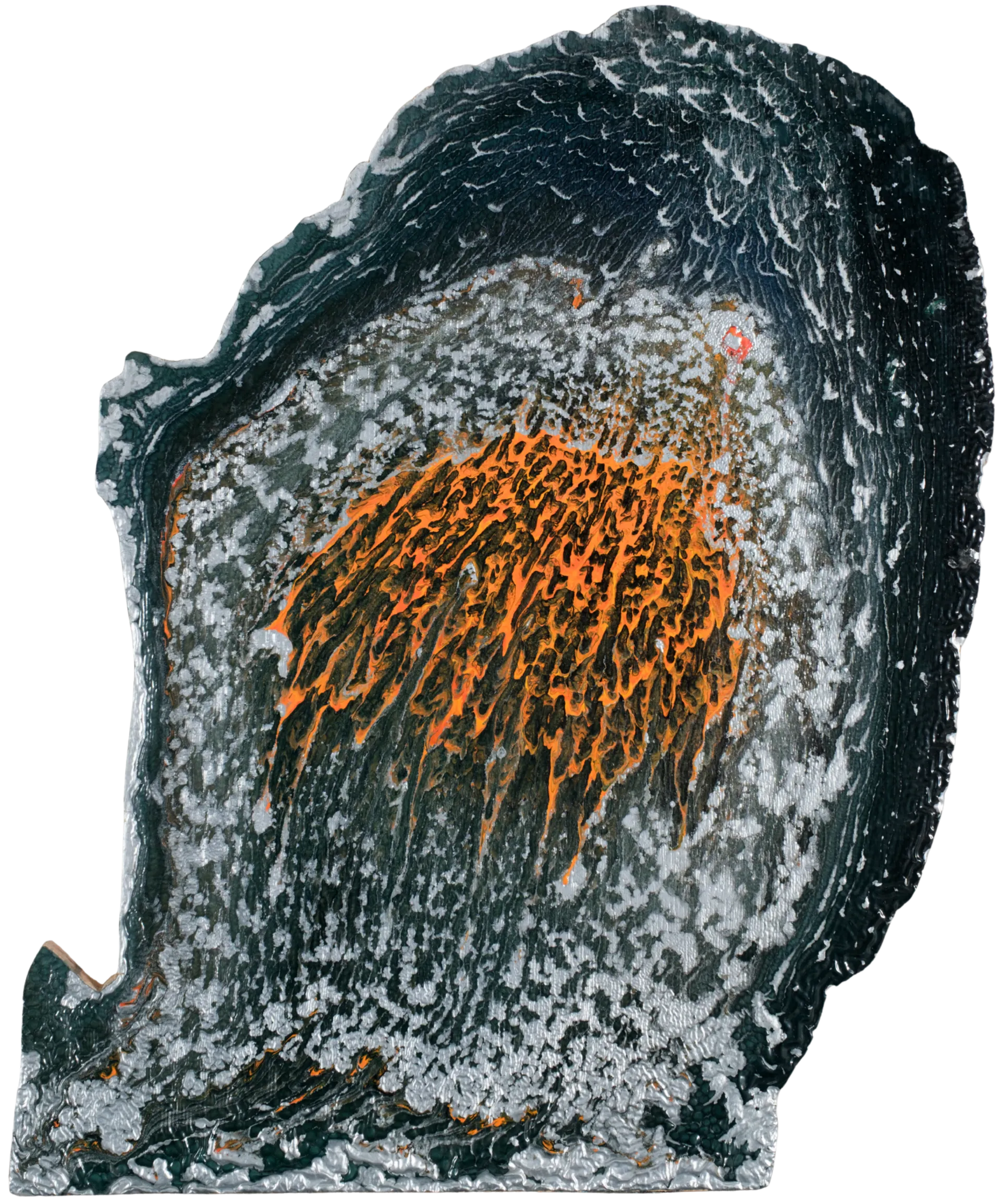 Fragment 3, 8 by Pankaj Vishwakarma - Enamel paint on waterproof plywood