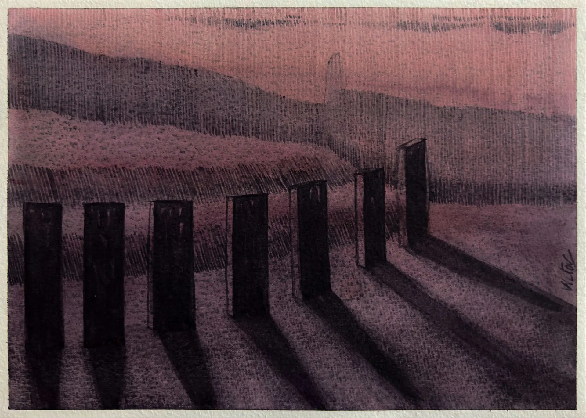 Persistence 4, 10 by Victor Hazra - Watercolor on paper