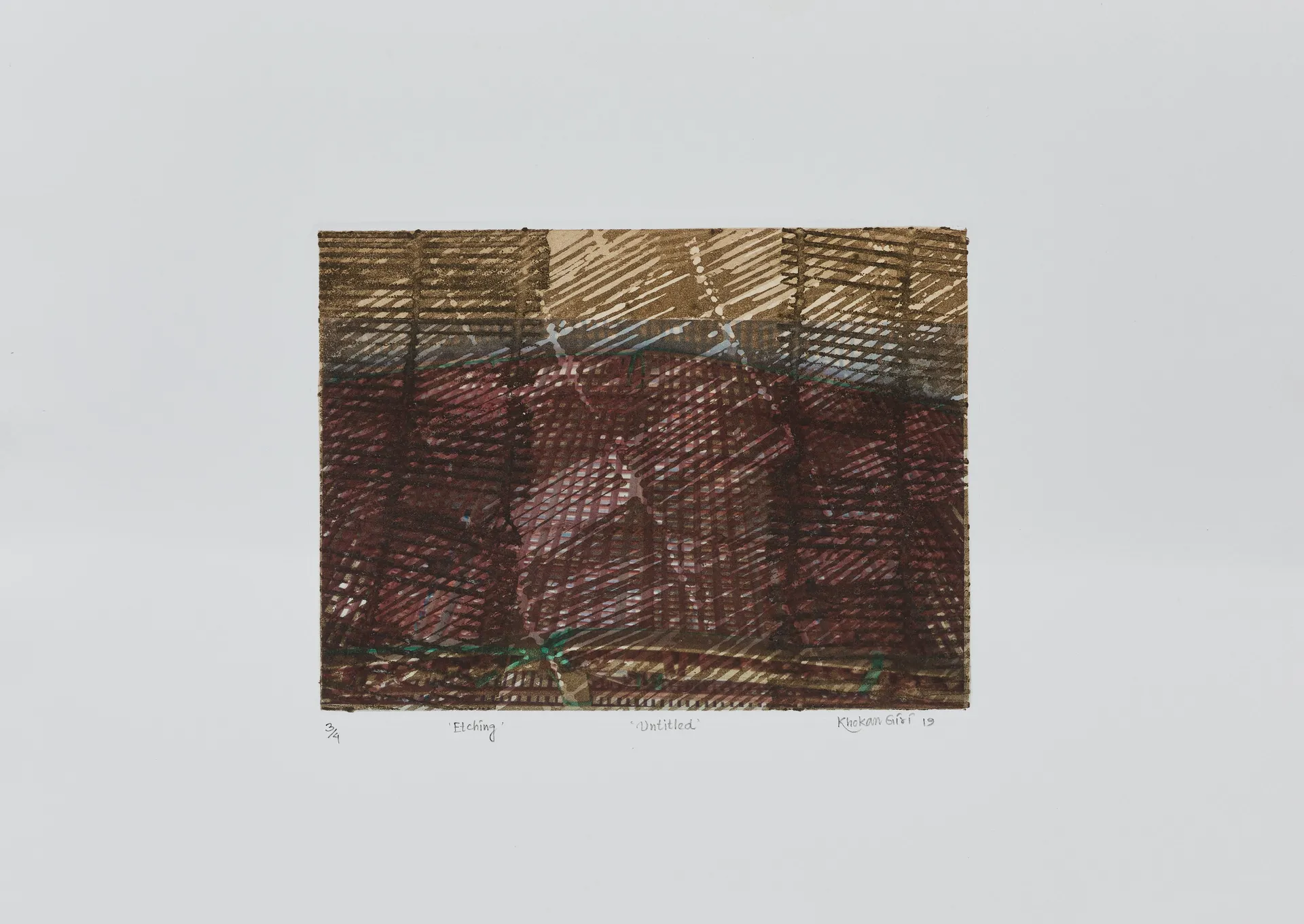 Untitled by Khokan Giri - Etching & aquatint