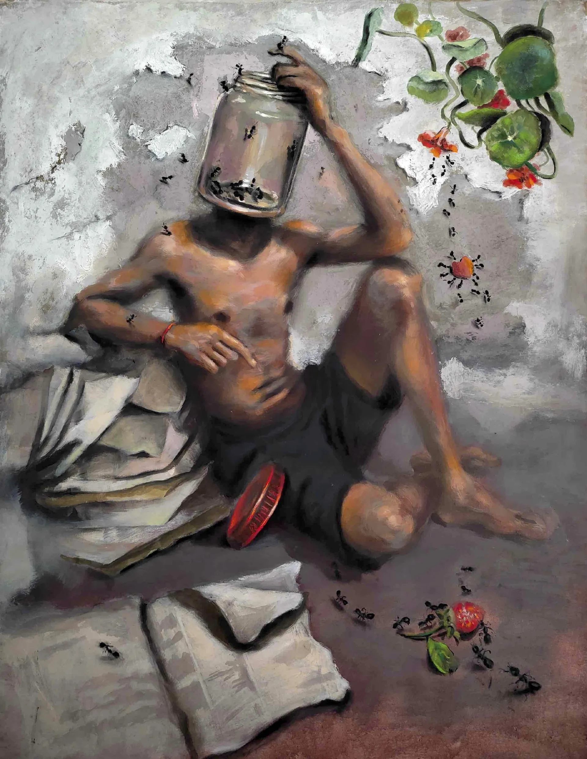 Spreading desires by Bishal Deka - Acrylic on canvas