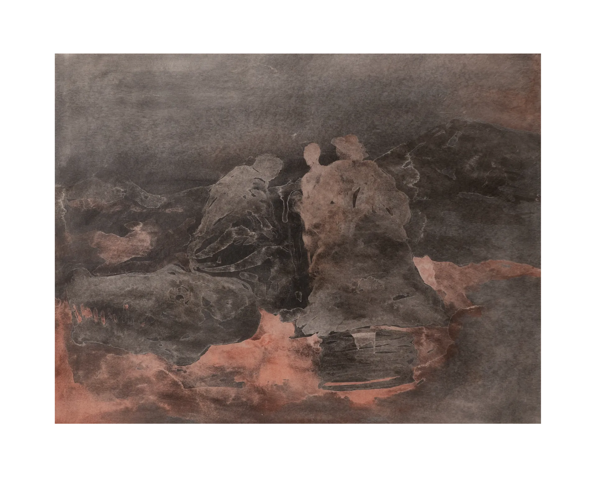 Watch by Tapan Moharana - Mixed media on paper