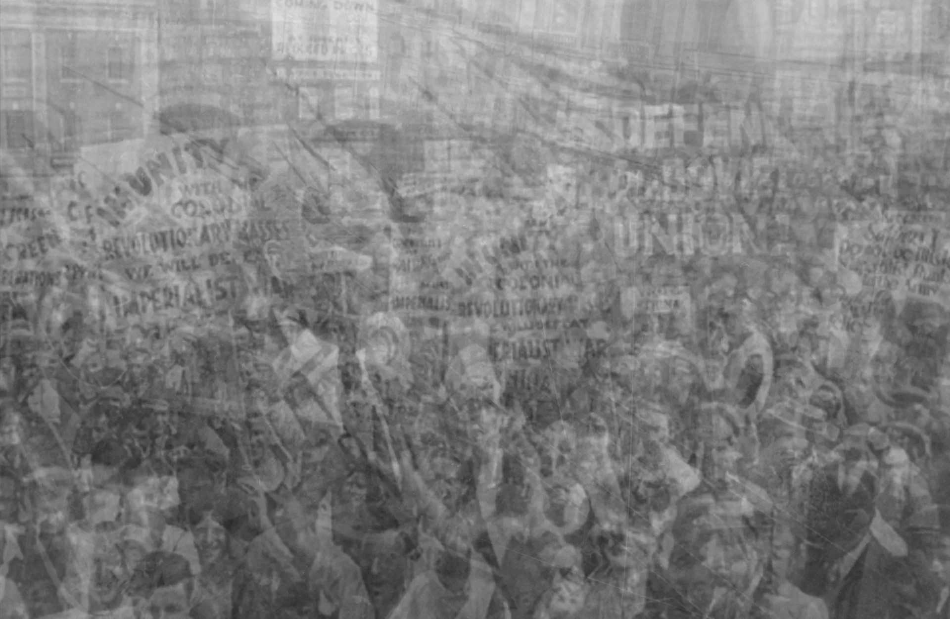 The Russian revolution by Boris Colin Alphonse - Opacity photocollage, 43 archival photographs overlapped with varying opacity, archival print on Hahnemühle paper
