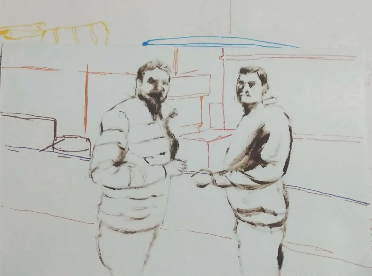 Govar toli by Shiv Shankar - Oil on paper