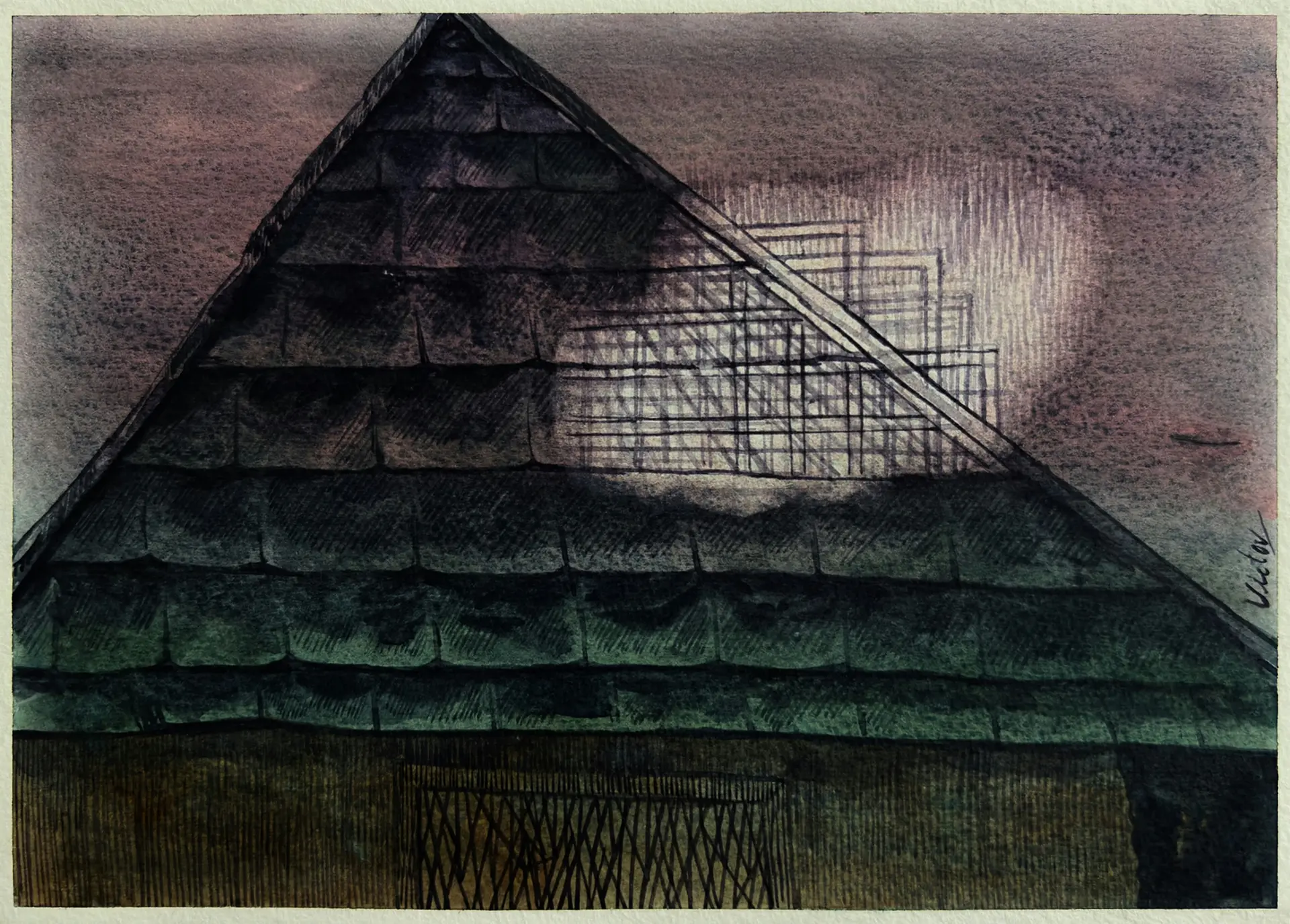 Persistence 4, 4 by Victor Hazra - Watercolor on paper