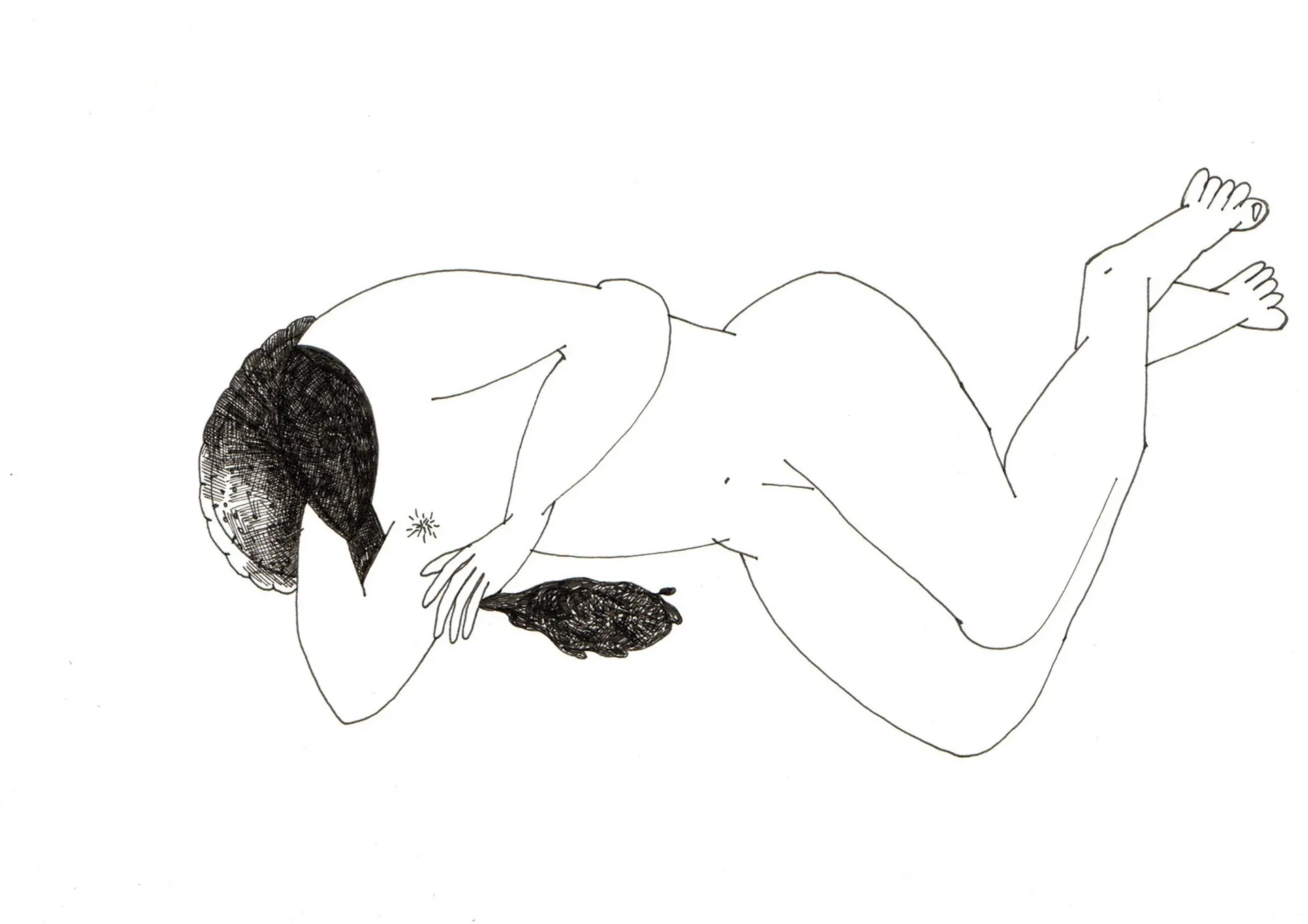 D-1, 8 by Preksha Tater - Pen on paper