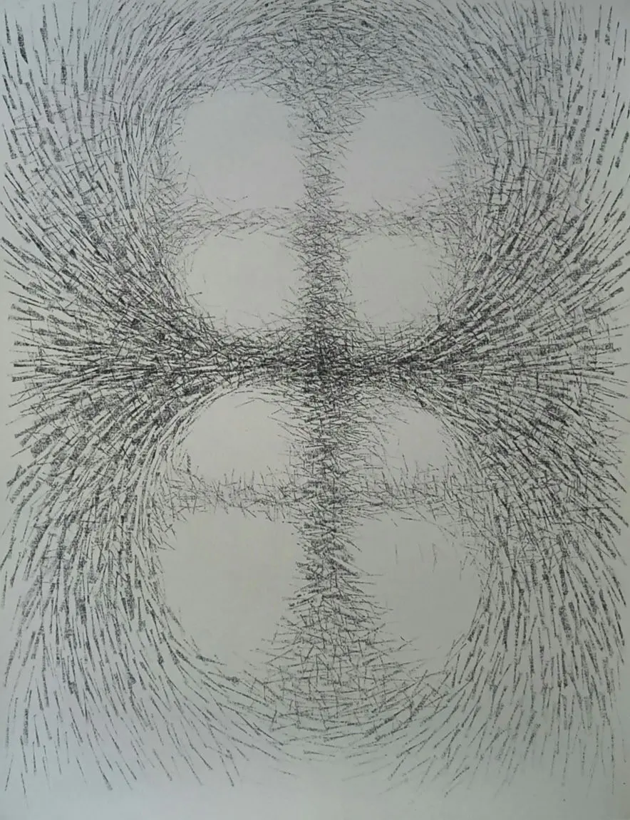 Settling in the sound by Dharmesh Prajapati - Charcoal on paper