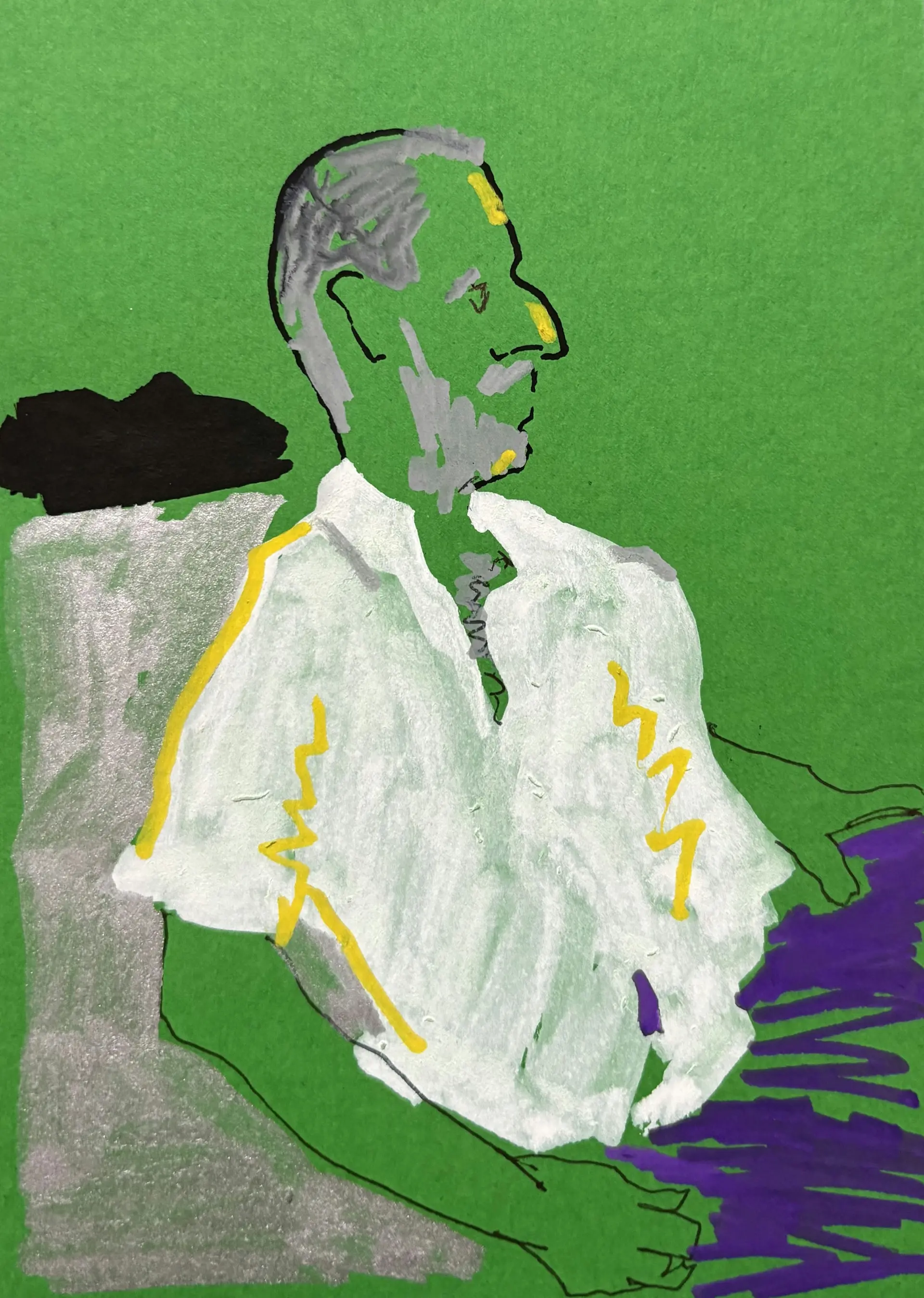 Akshay by Akshit Satyarthi - Acrylic markers and pen on paper