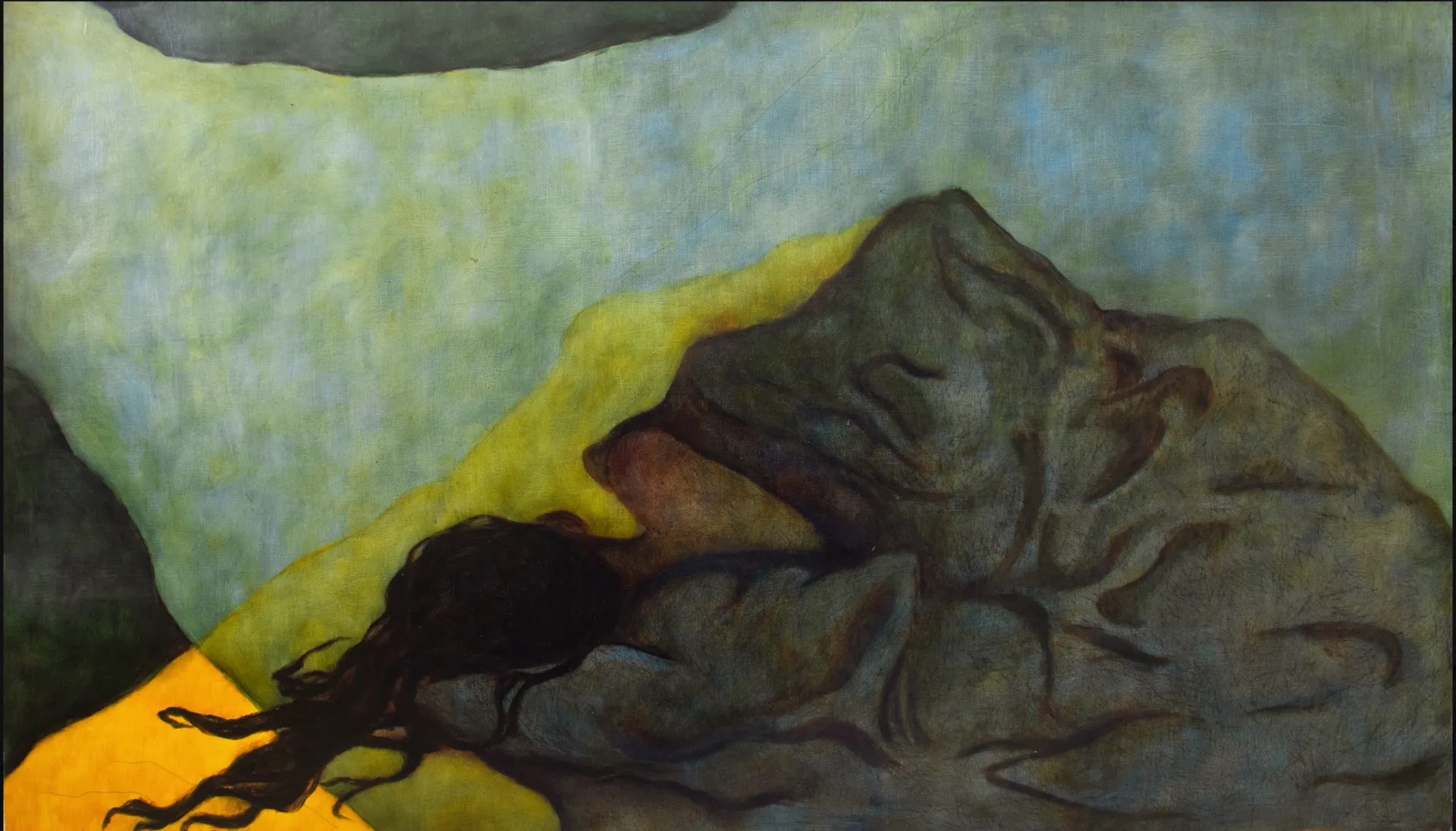 At rest II by Riyanka Das - Oil on paper