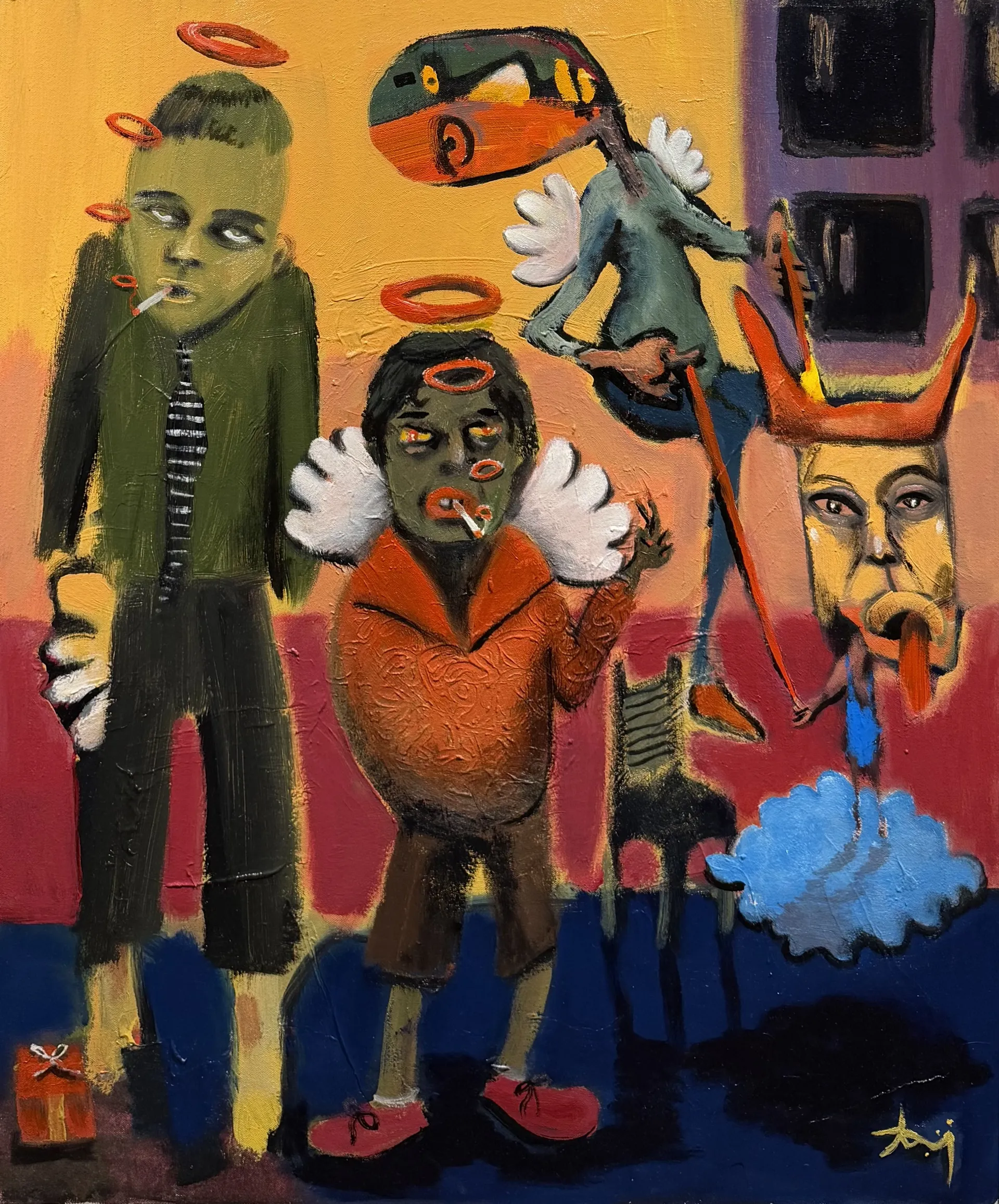 Almost holy by Aditiya Singh - Acrylic on canvas