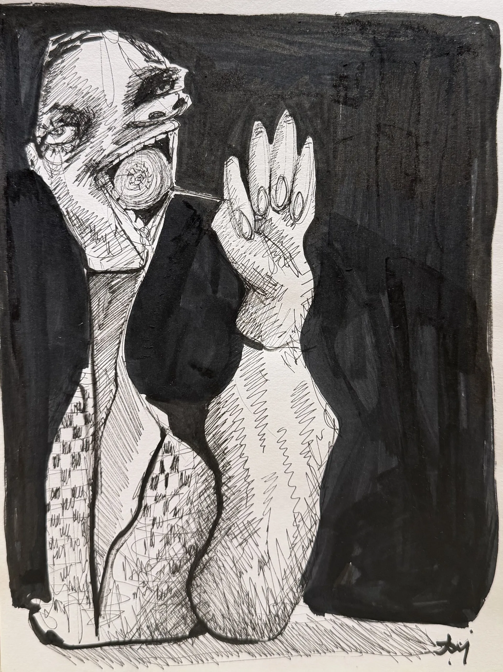 Untitled by Aditiya Singh - Ink on paper
