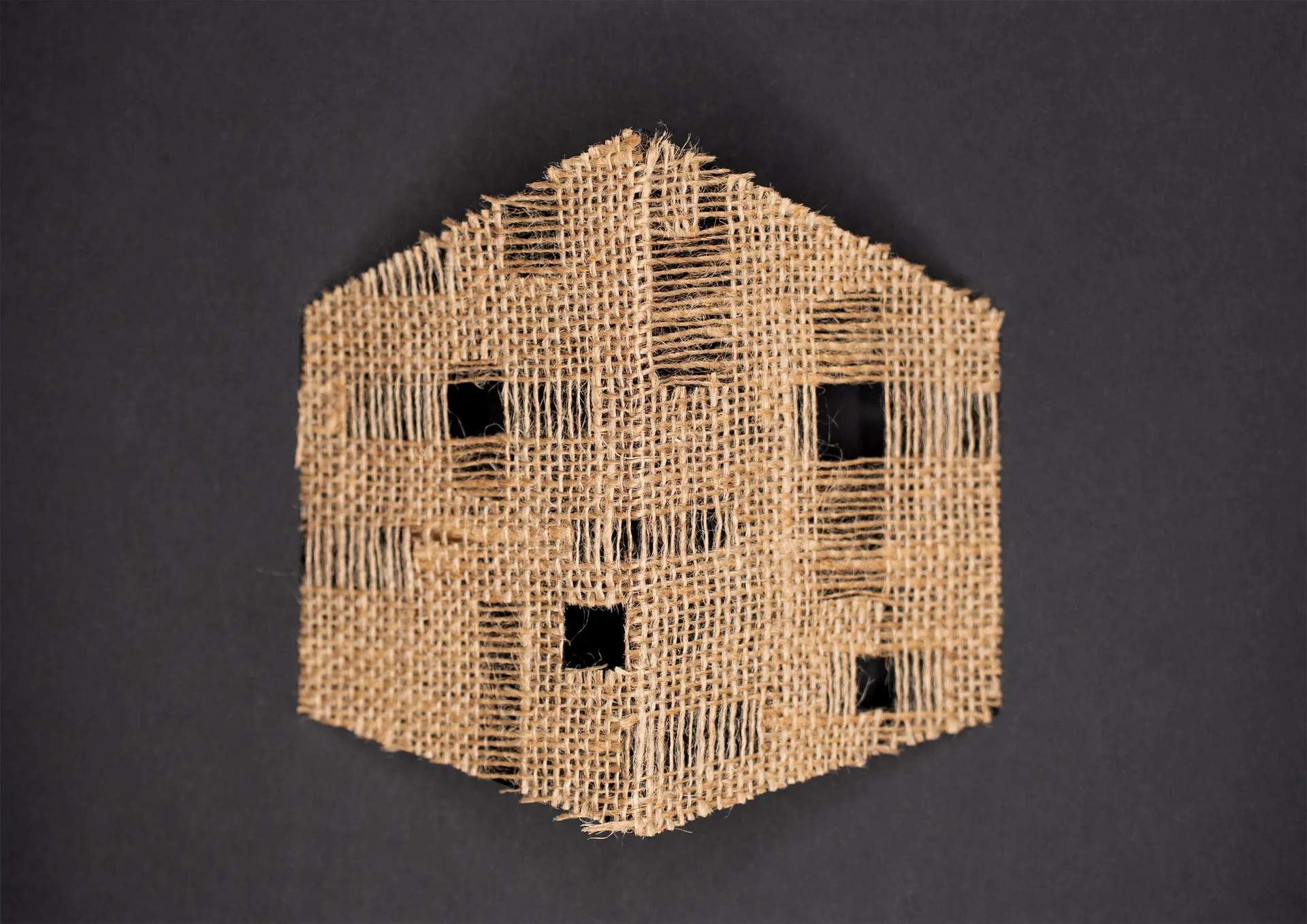 Fold #18, 12 by Urvi Sethna - Jute fabric on paper