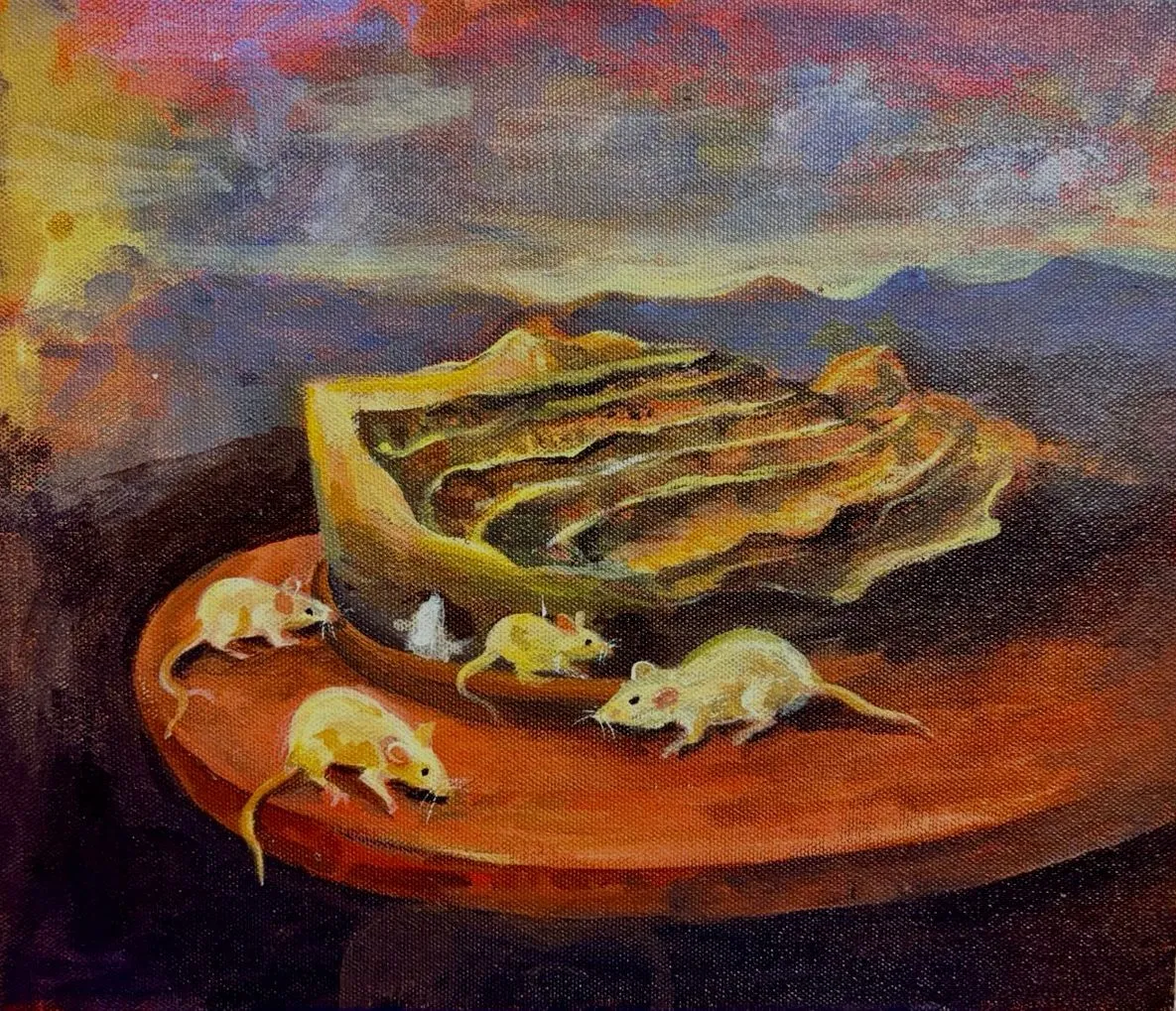 The white rat by Thomash Changmai - Acrylic on canvas